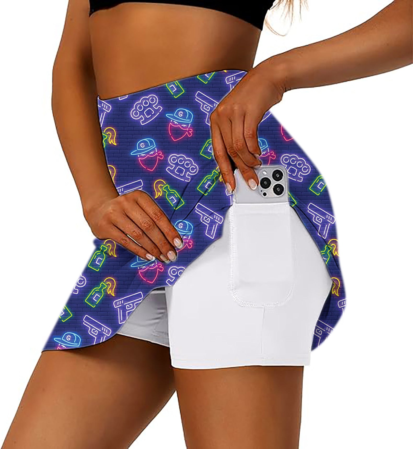 Women's Sharp shooter Golf Skirts Inner Shorts Pocket