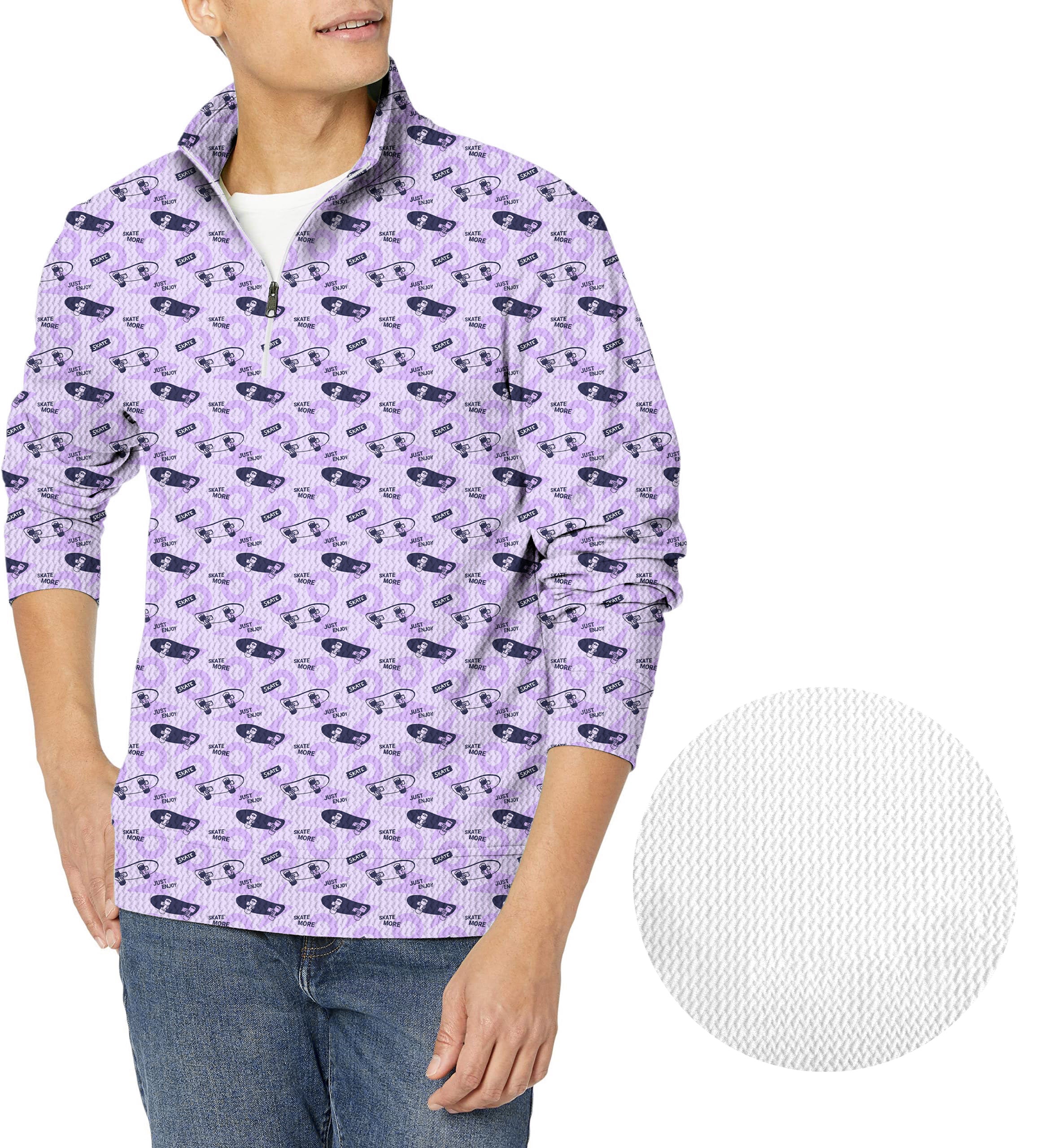 Purple Skate More Men's Golf Waffle Zipper Pullover