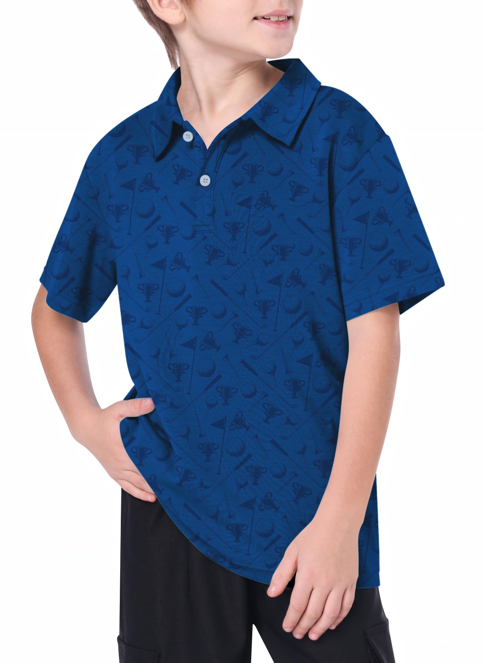 Youth navy blue Golf Polo