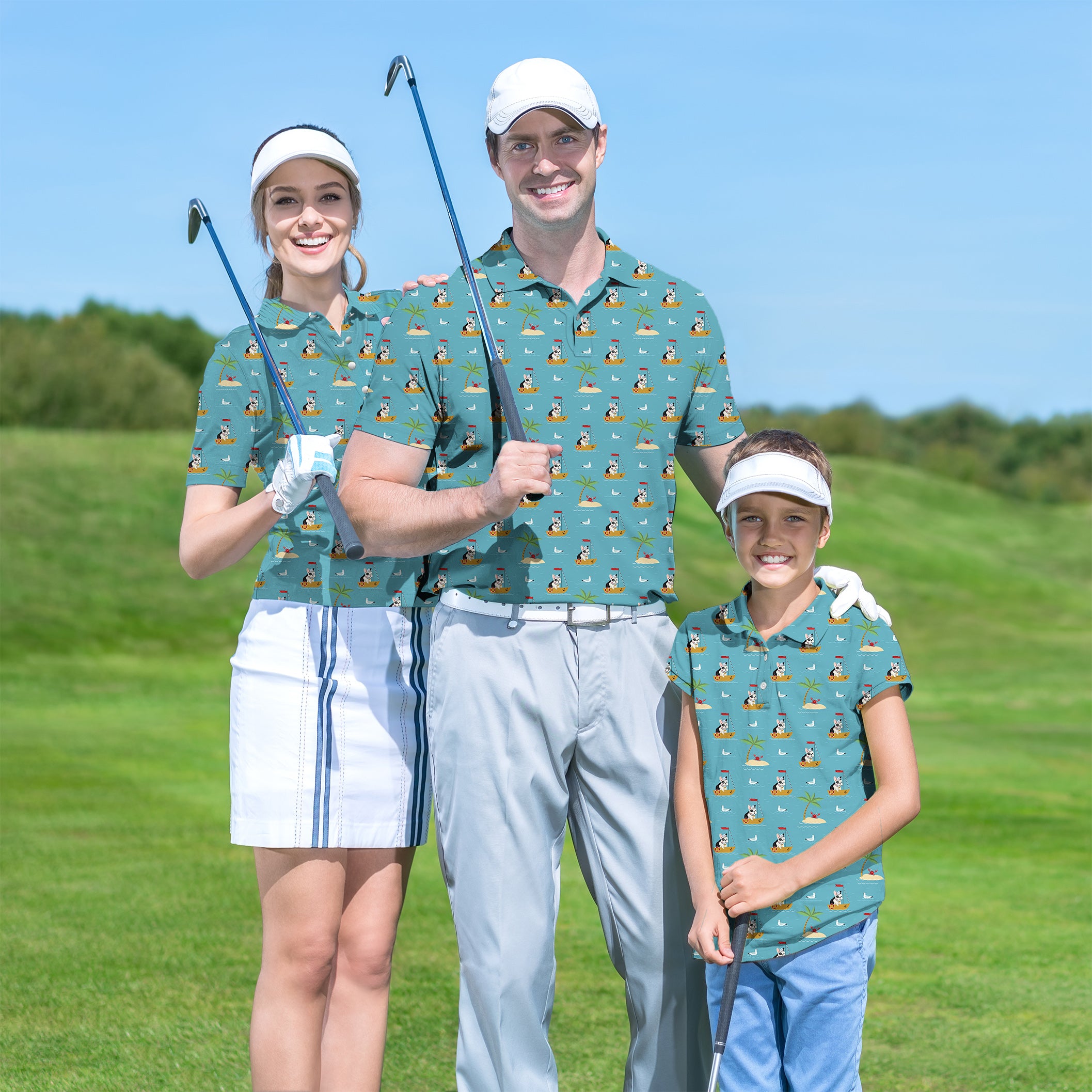 Golf Polo Family set Bulldog Sail