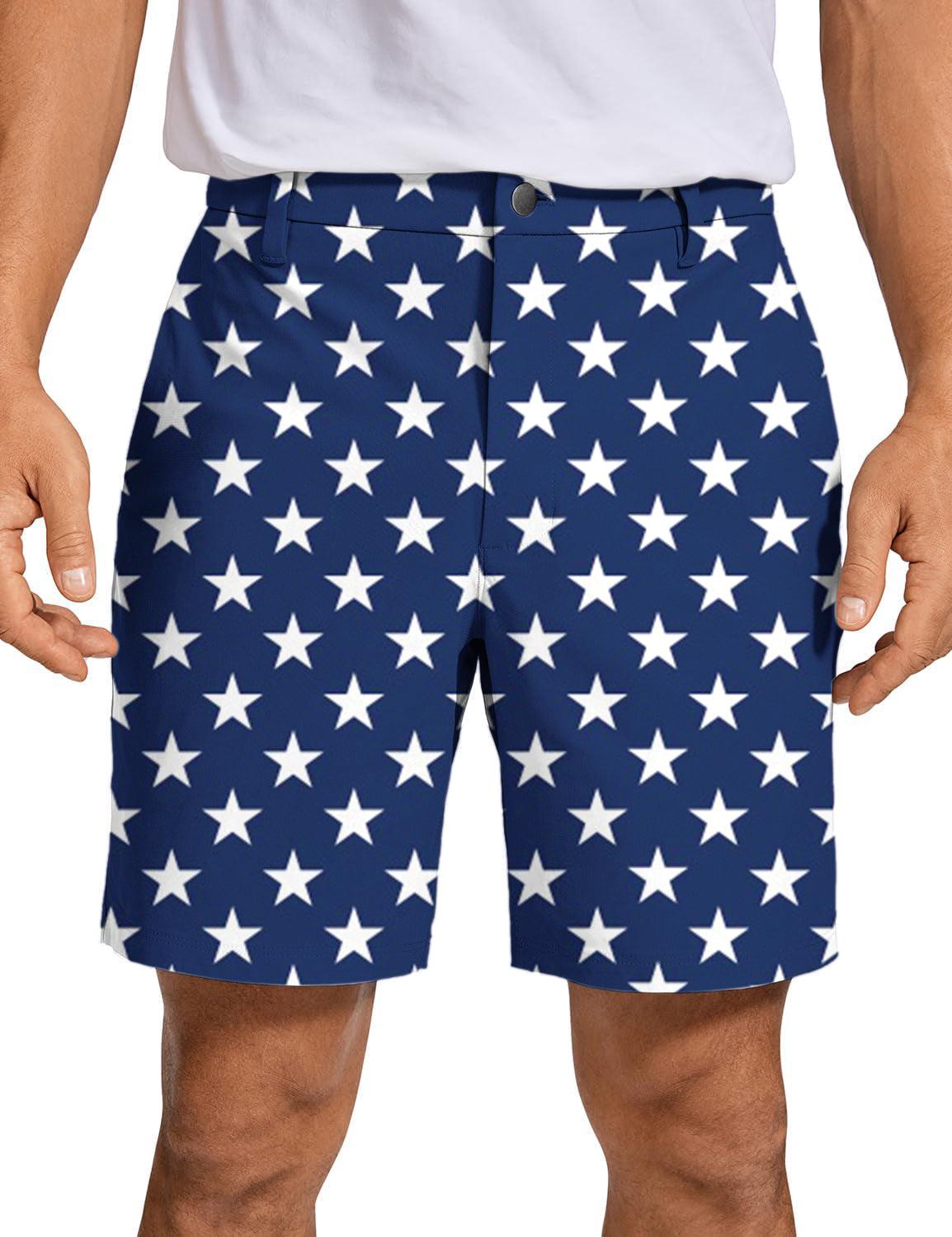 Men Proud Stars Golf Shorts