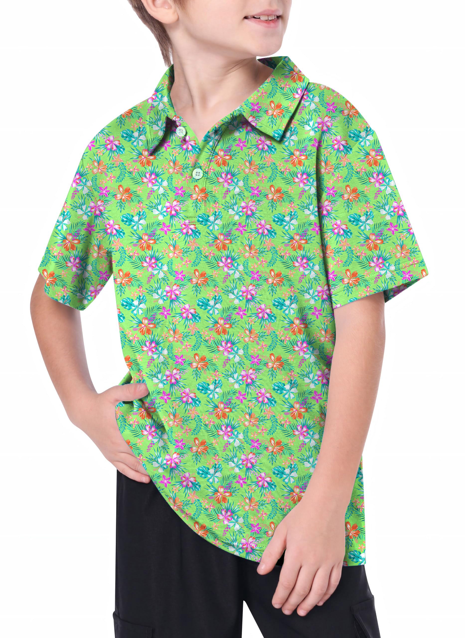 Youth Vibrant Blossom Golf Polo
