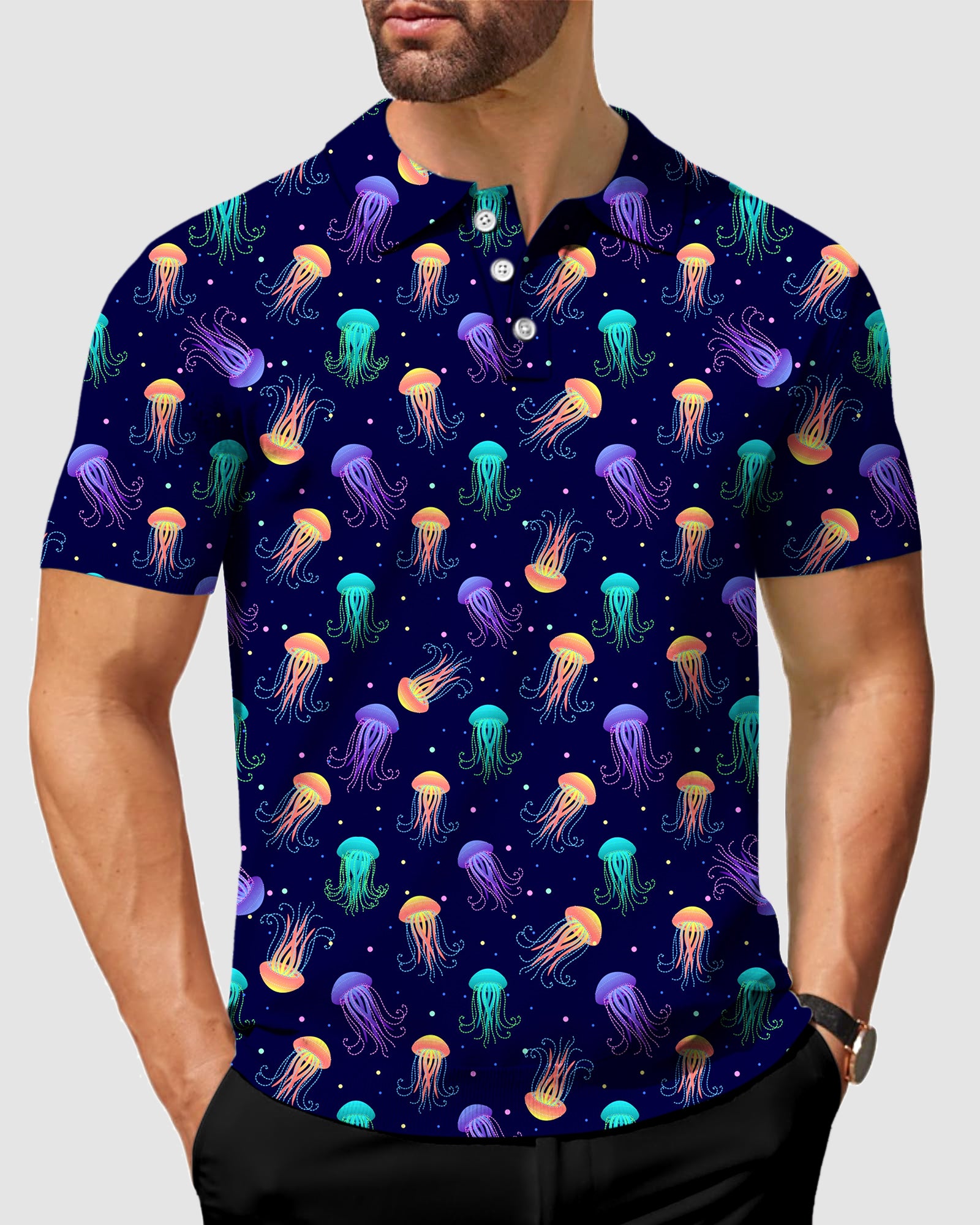 jellyfish Men's golf polo