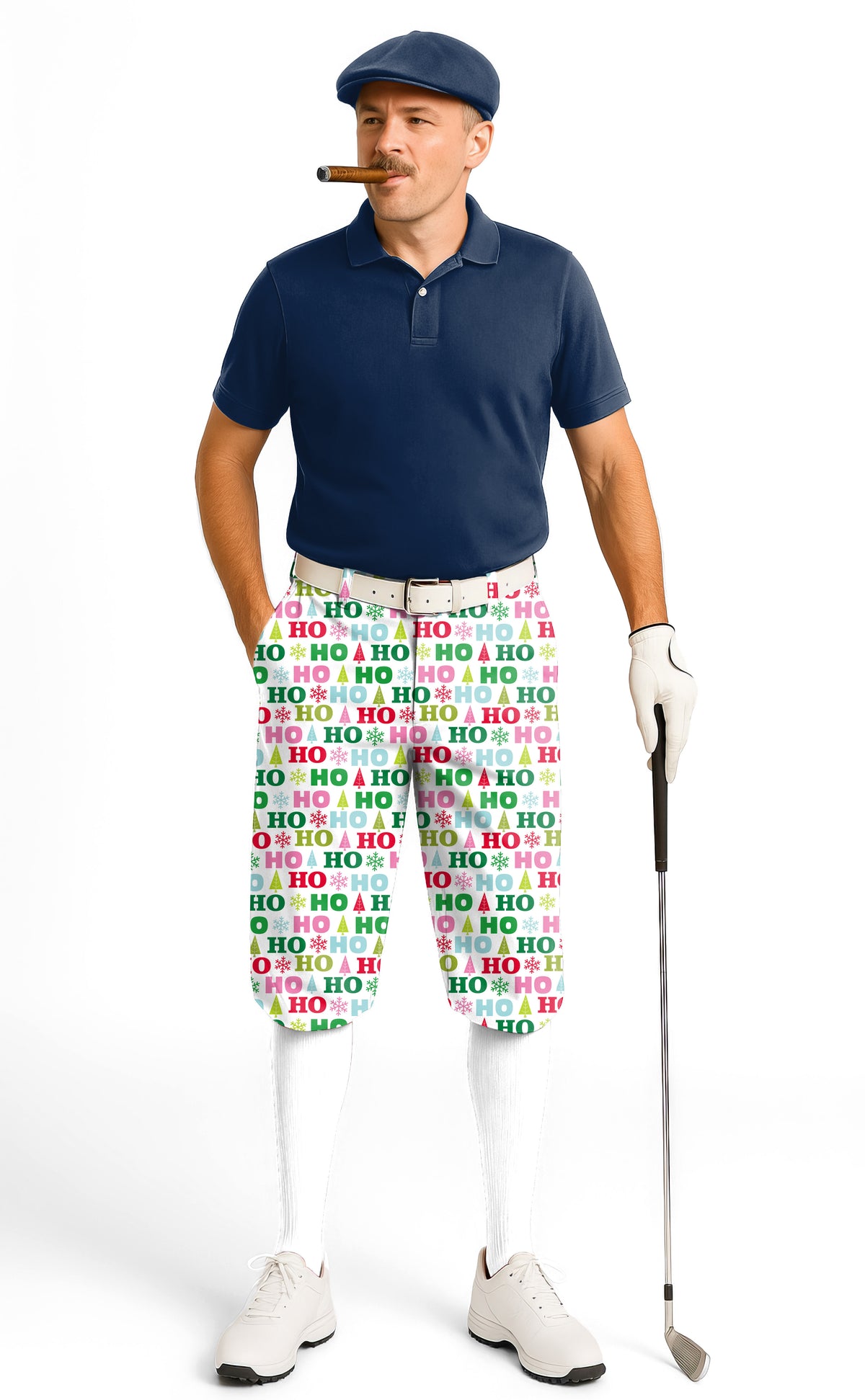 Christmas HO Men's Golf Knickers Pants