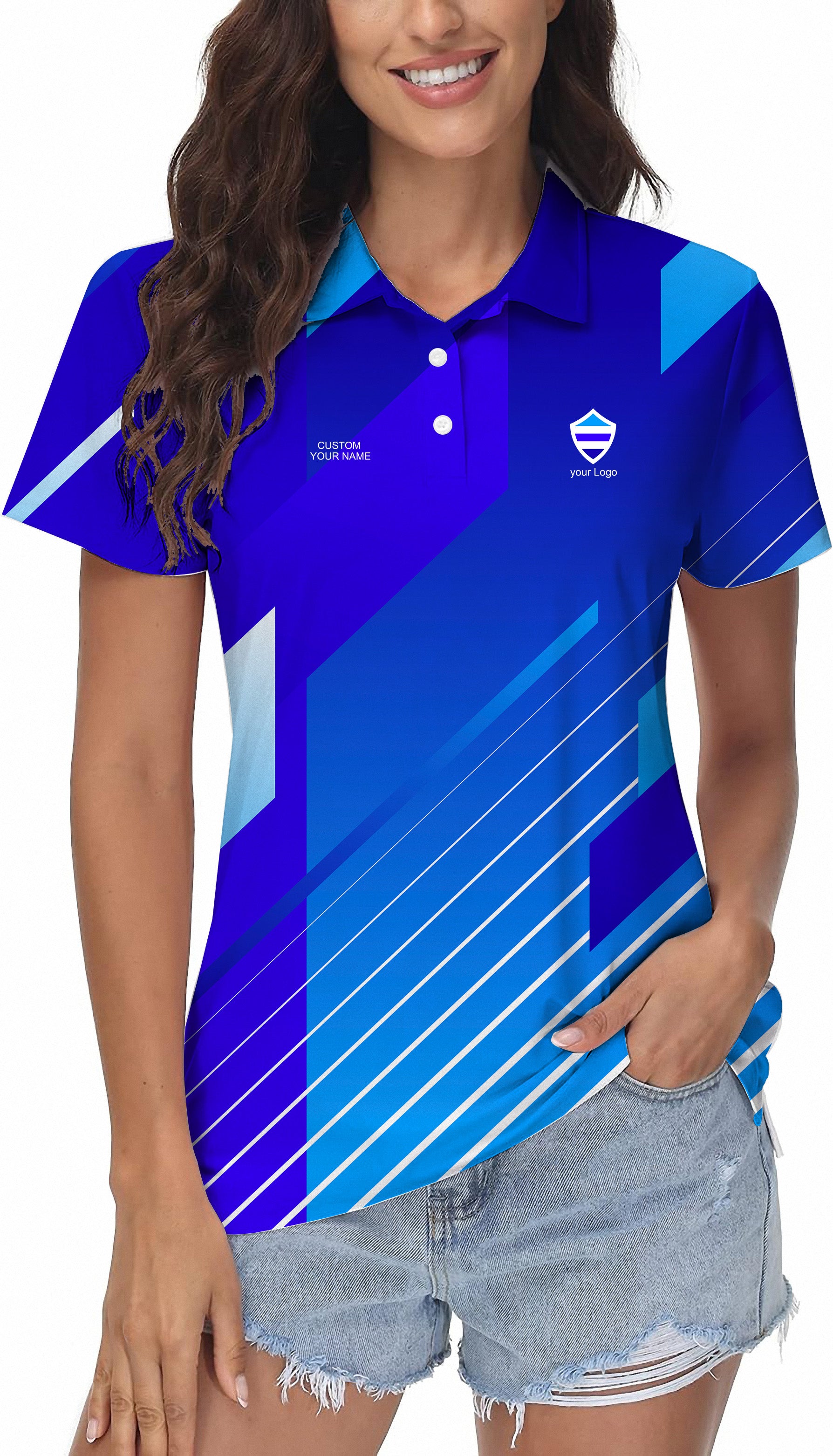 blue sport Team Women's Golf Polo