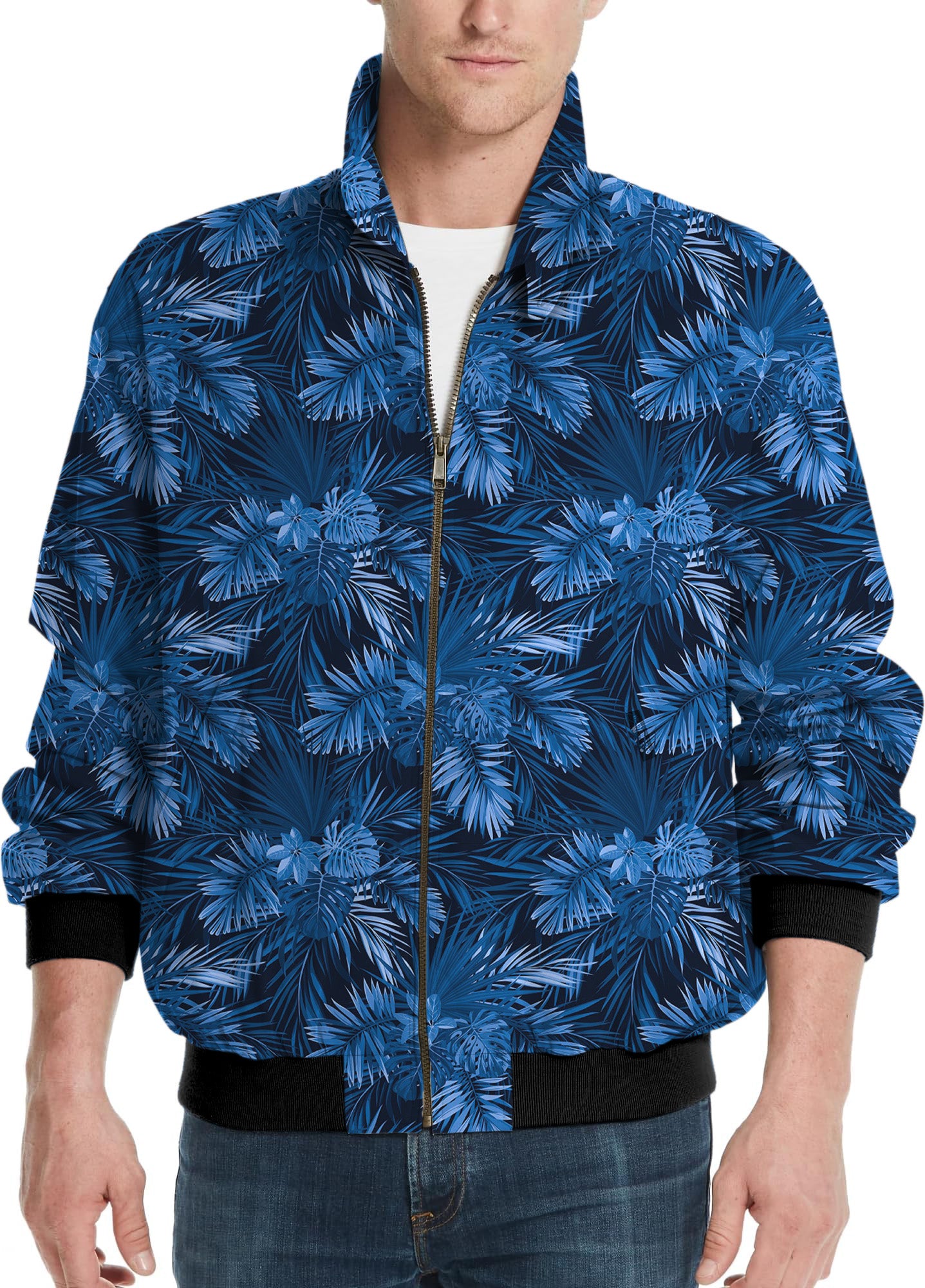 Blue Leaf-Men's Golf Windbreaker Light Jacket