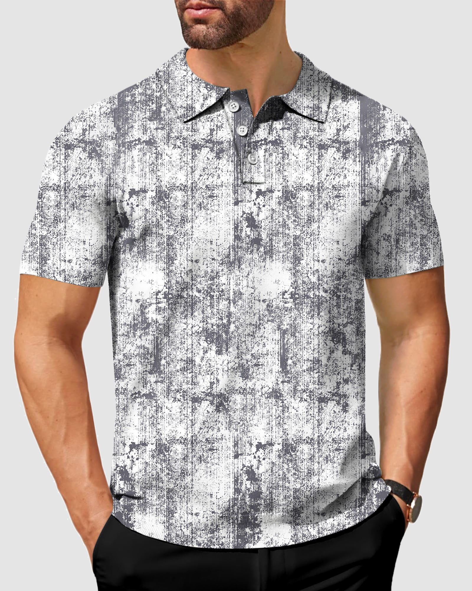 Men's Gray Line Lmpression Polo