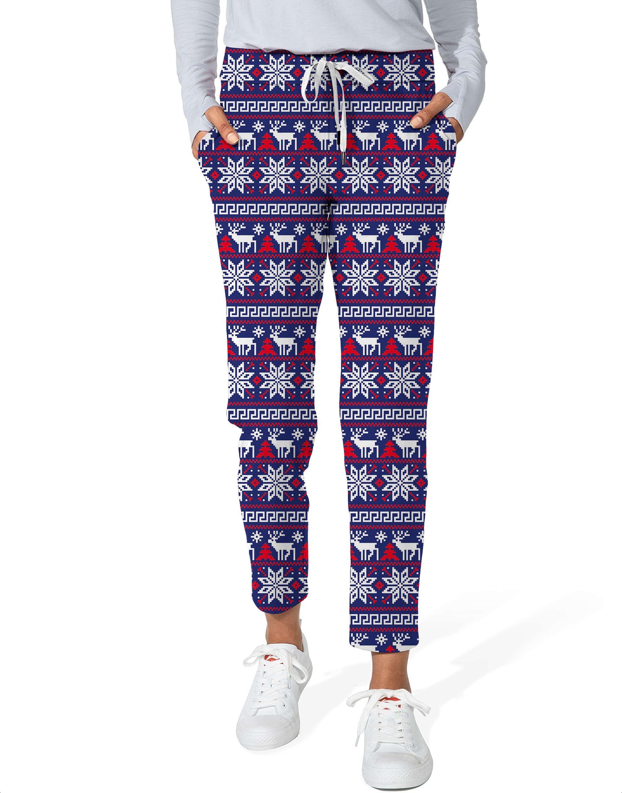 Winter Wonderland-Women's 7/8 Stretch Ankle Golf Pants