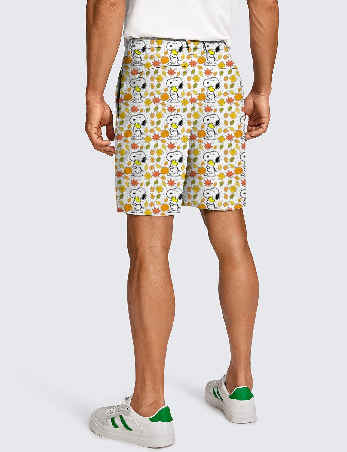 Men Snoopy and Woodstock Golf Shorts