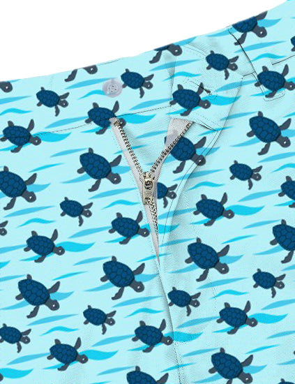 Men Turtle Time Golf Shorts