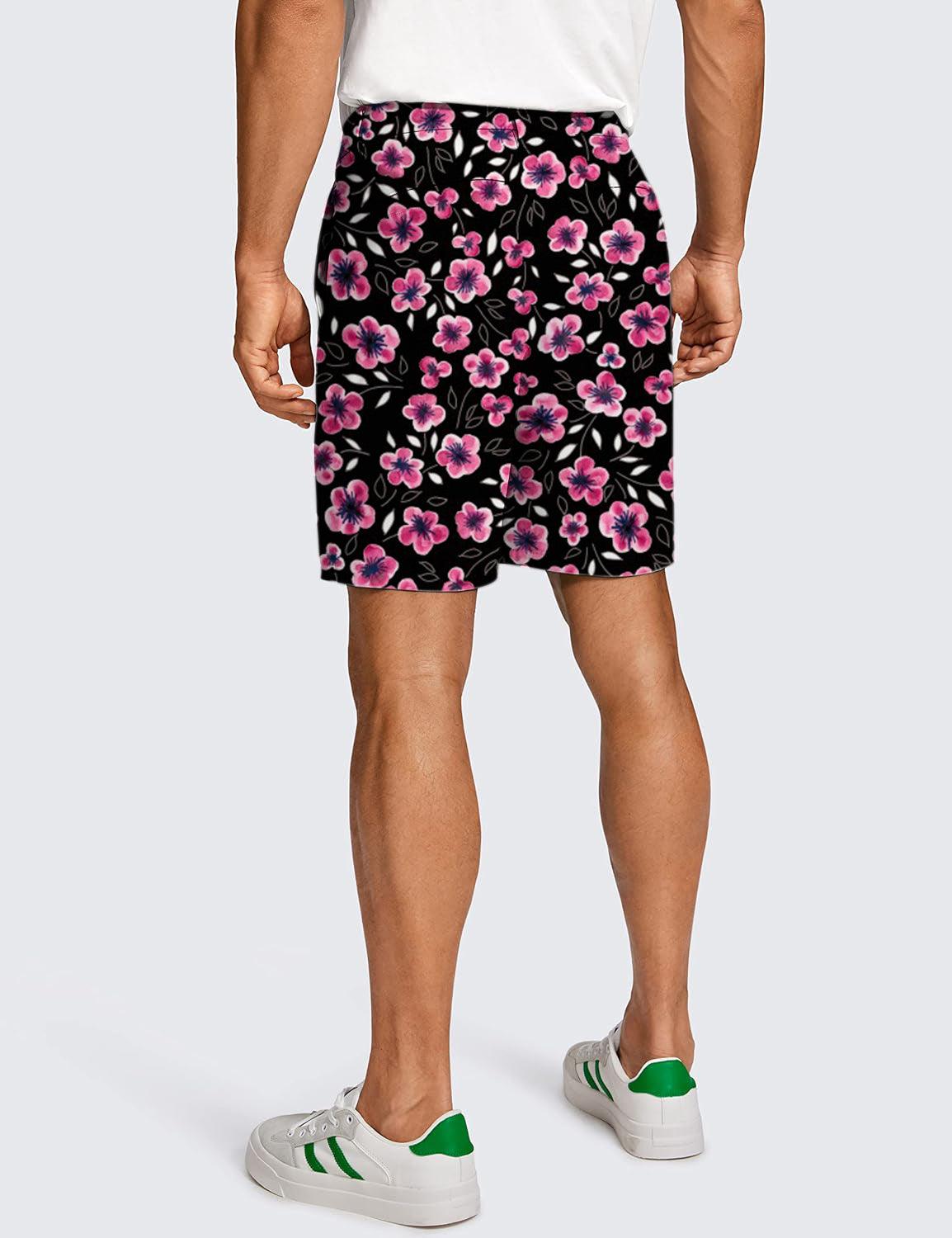 Men Floral Out Golf Shorts