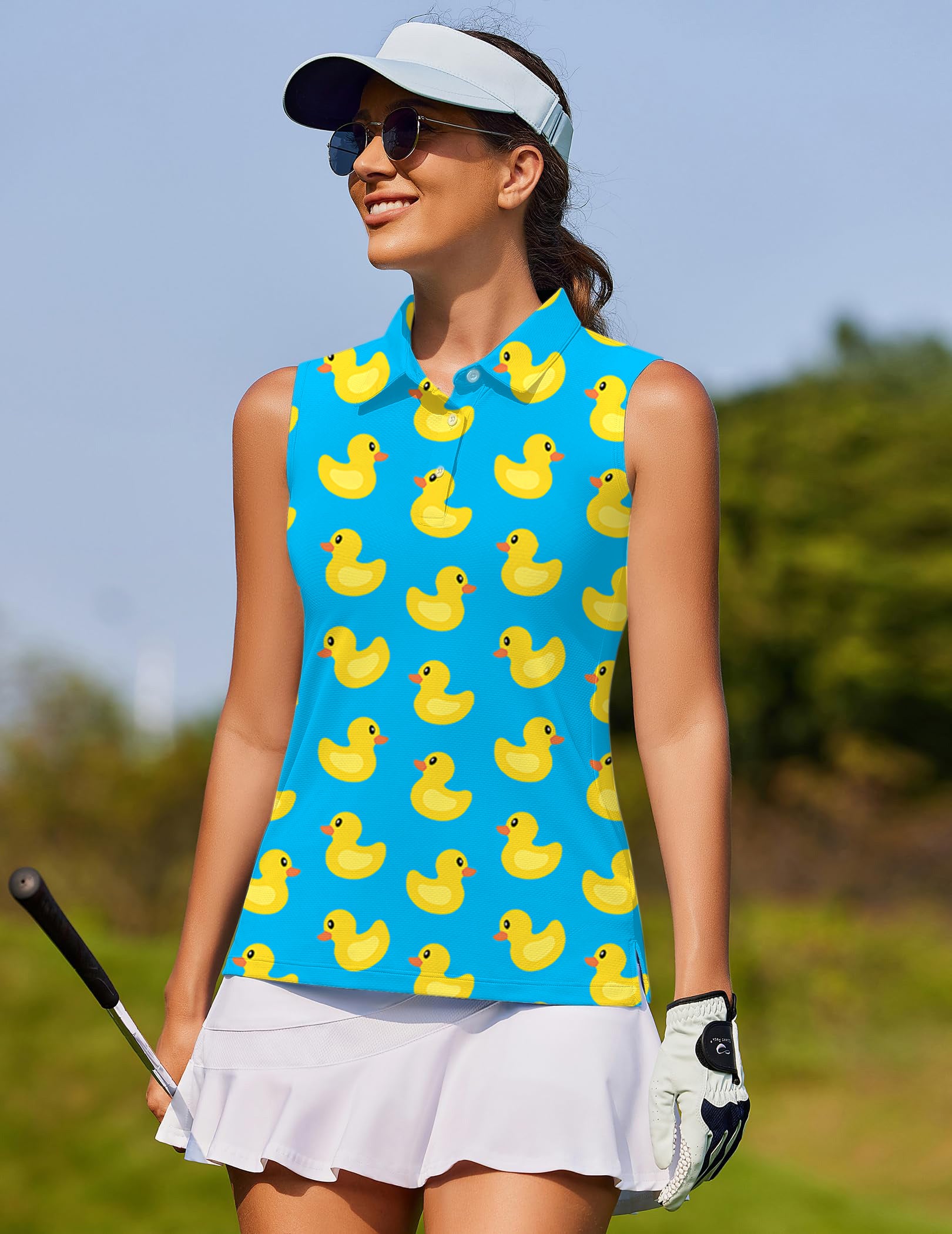 Yellow duck- Women's golf Sleeveless shirt