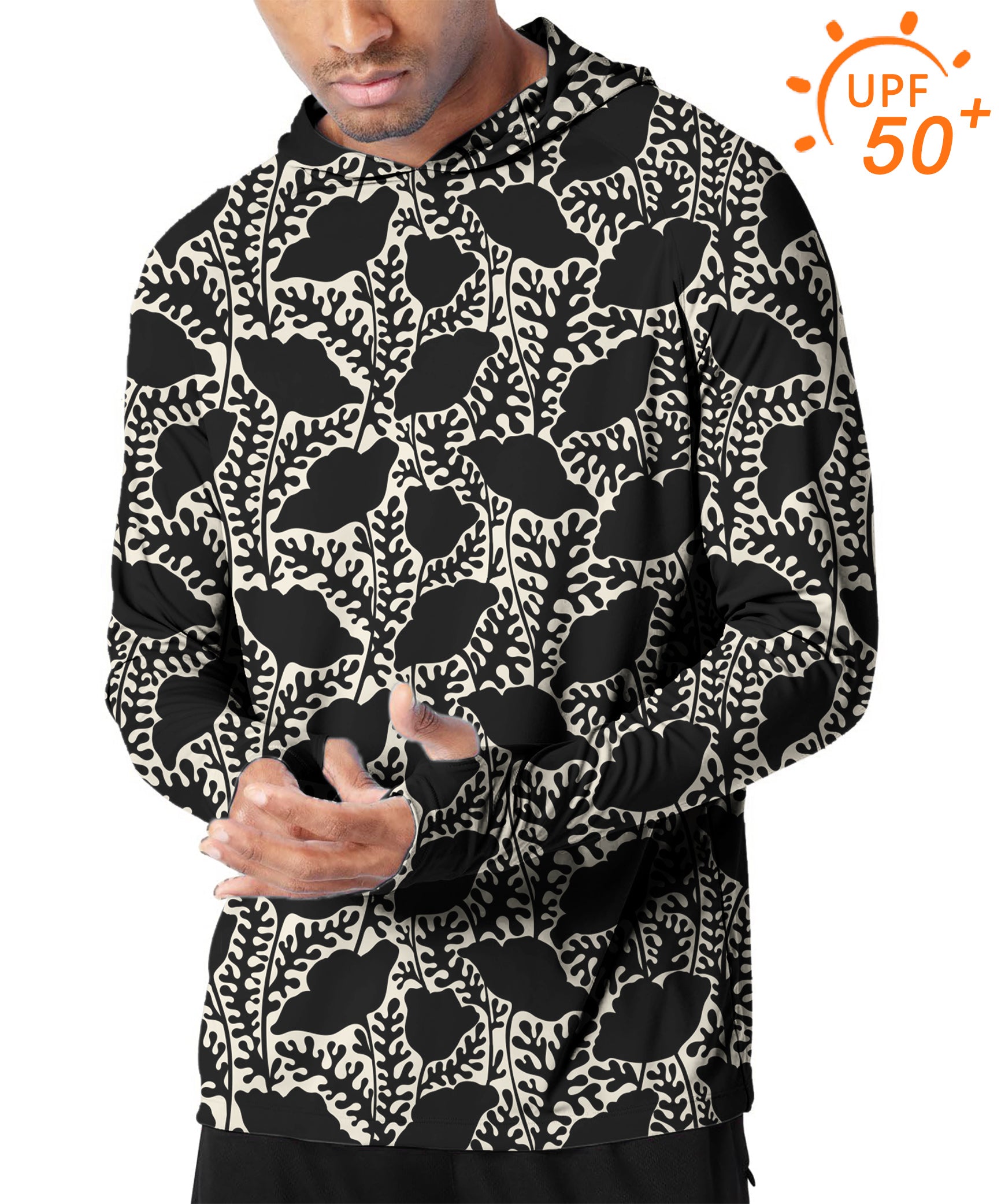 Men's Outdoor Monochrome Bloom Golf Sun Protection Slim Fit  hoodies