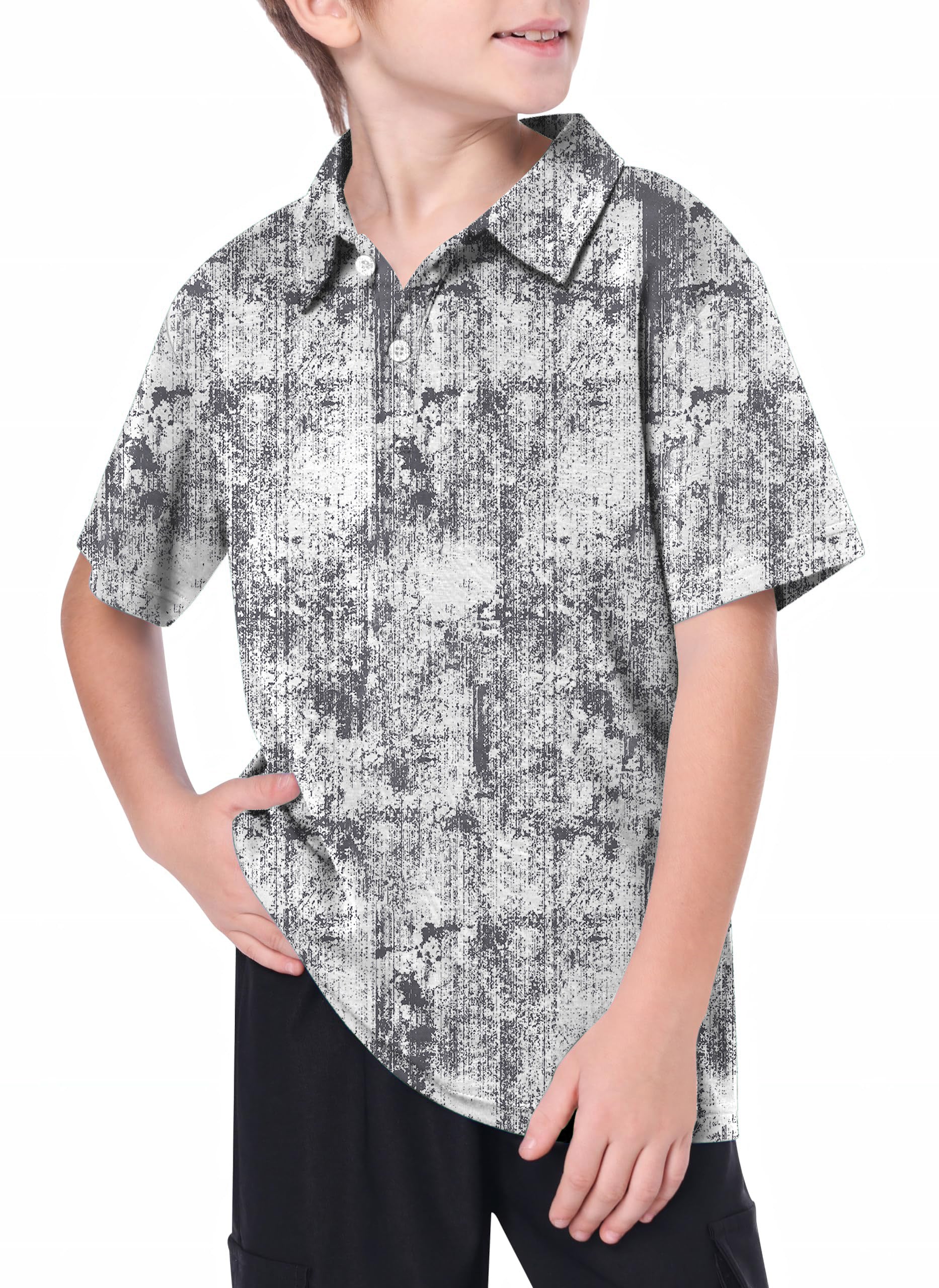 Youth Gray Line Lmpression Golf Polo