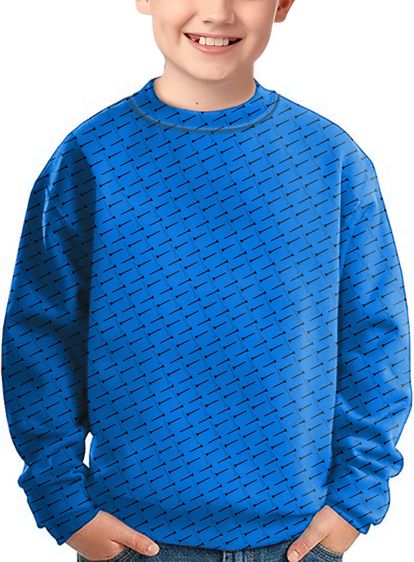 Custom The Background Color Crewneck Pullover Kids Ugly Sweater