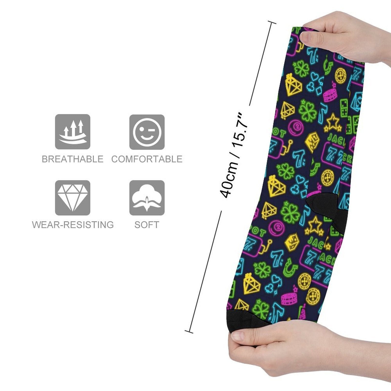 Hitting Jackpots Prined socks Gifts for Men Women