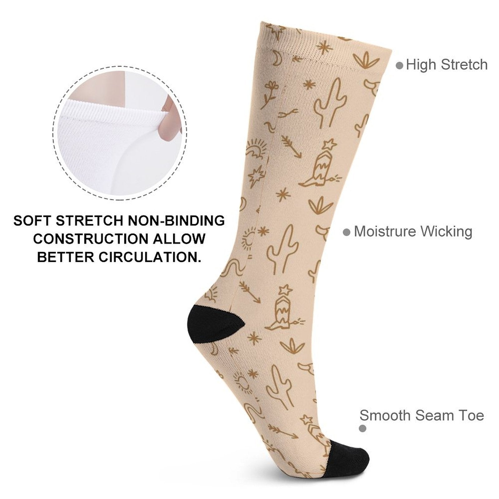 Western Vibes Prined socks Gifts for Men Women