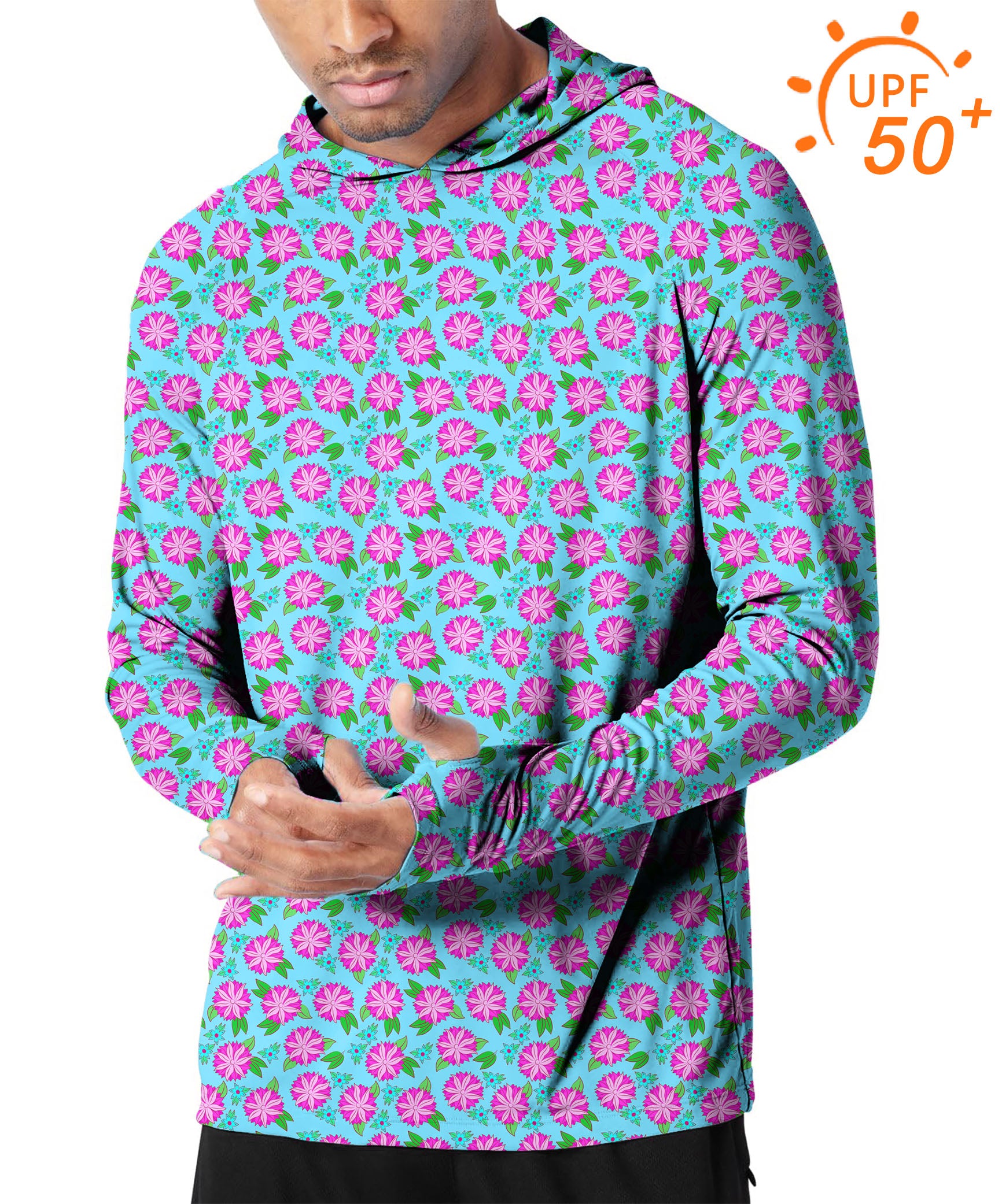 Men's Outdoor flower Golf Sun Protection Slim Fit  hoodies