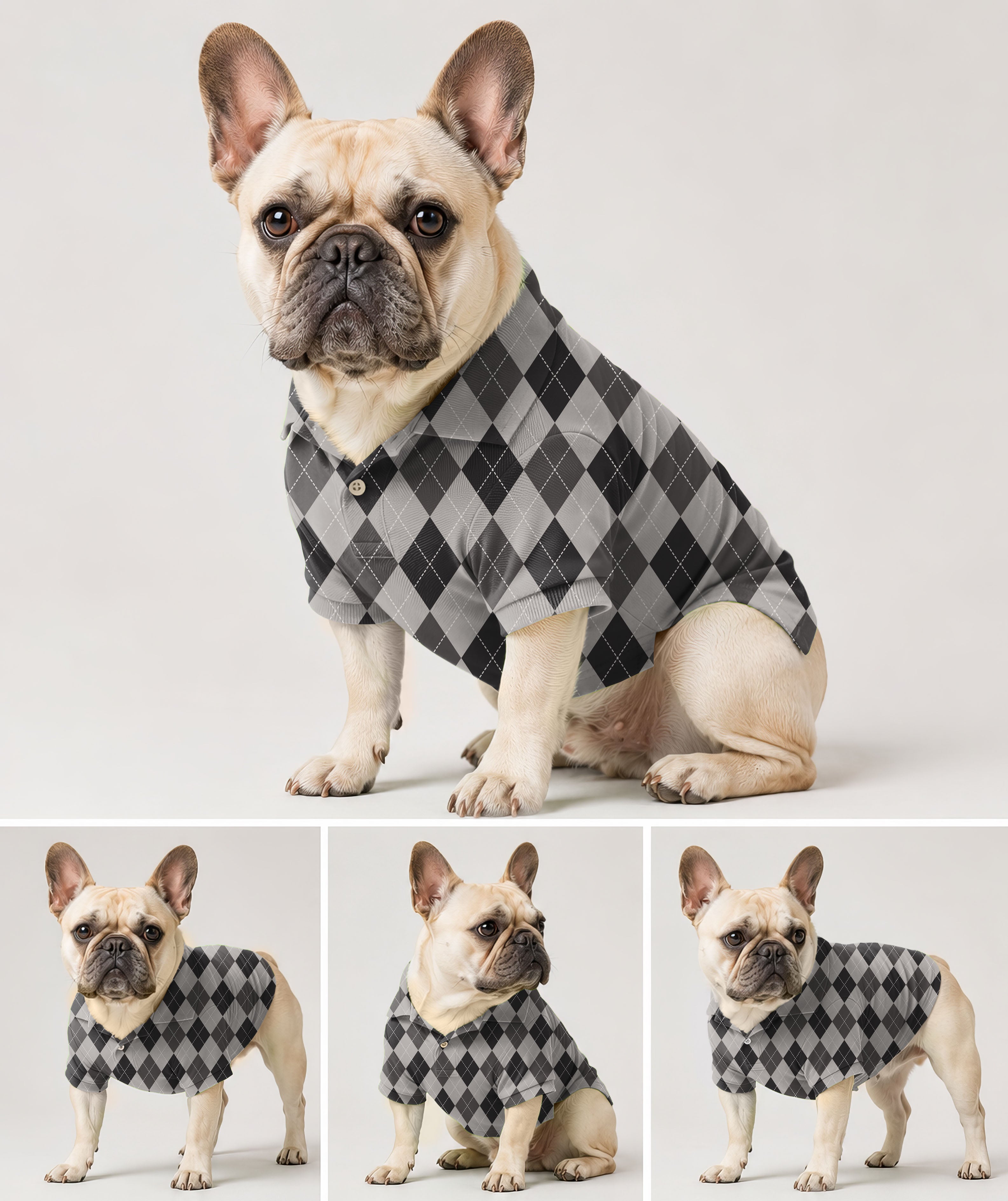 Dog's Golf polo St. Patricks day Argyle plaid