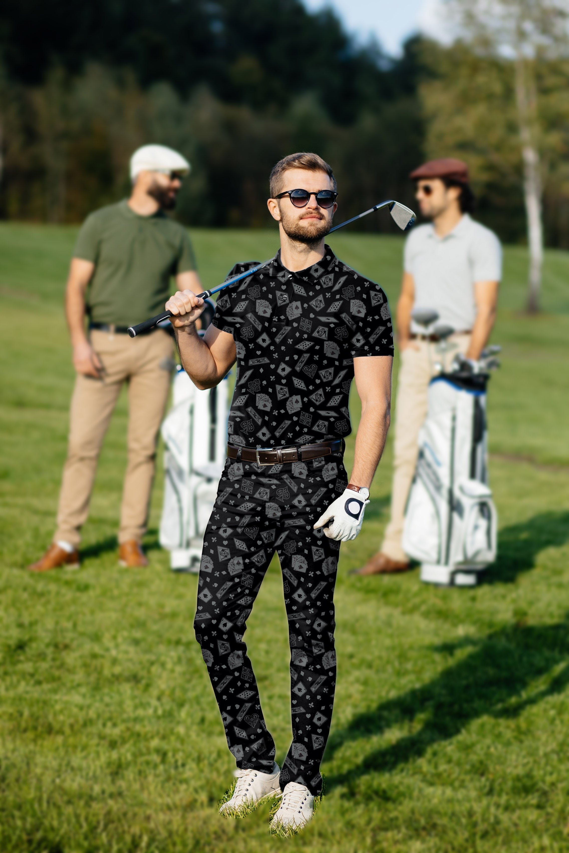 Men's Golf Set Polo+Pants poker