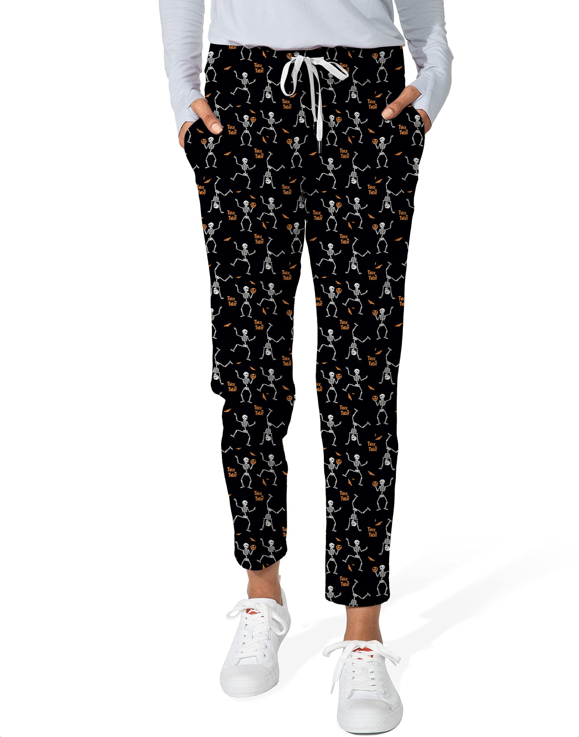 Halloween Dancing Skeletons Women's 7/8 Stretch Ankle Golf Pants