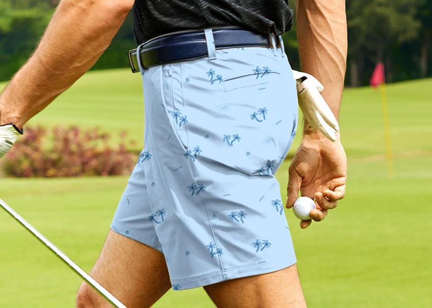 Men Tropical Palms Golf Shorts