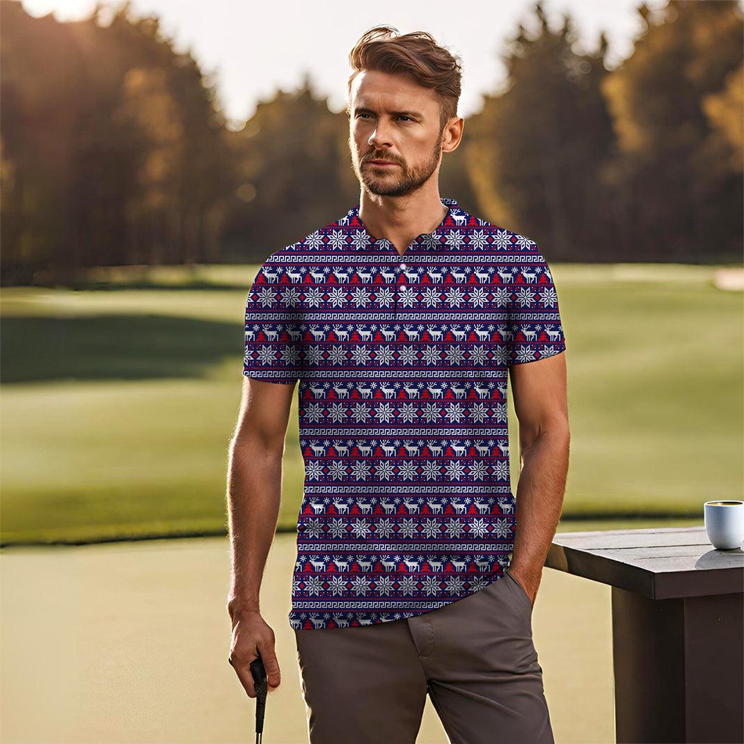 Men's Winter Wonderland golf polo