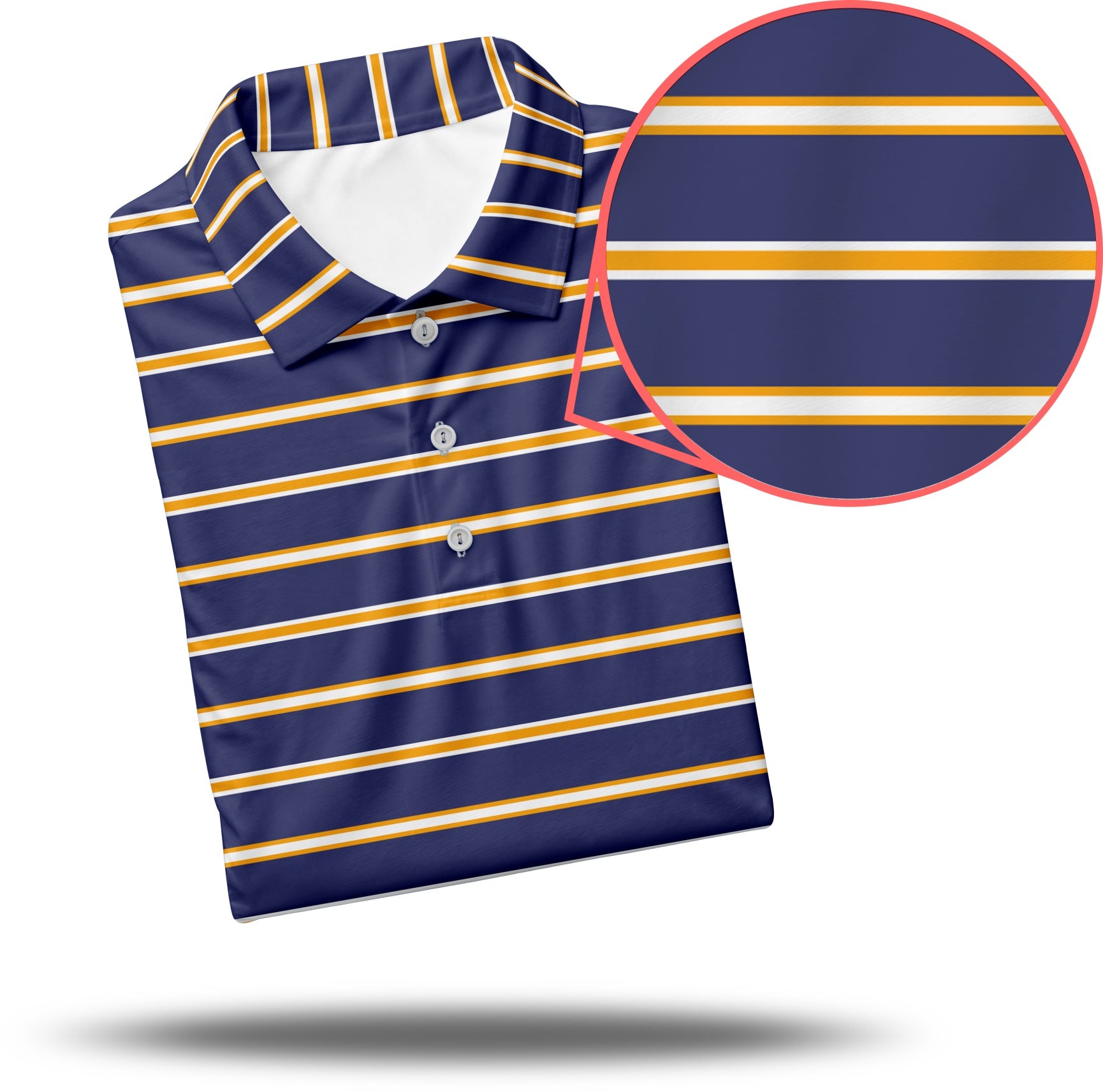 Men's Navy blue and orange stripes Golf Polo limited edition
