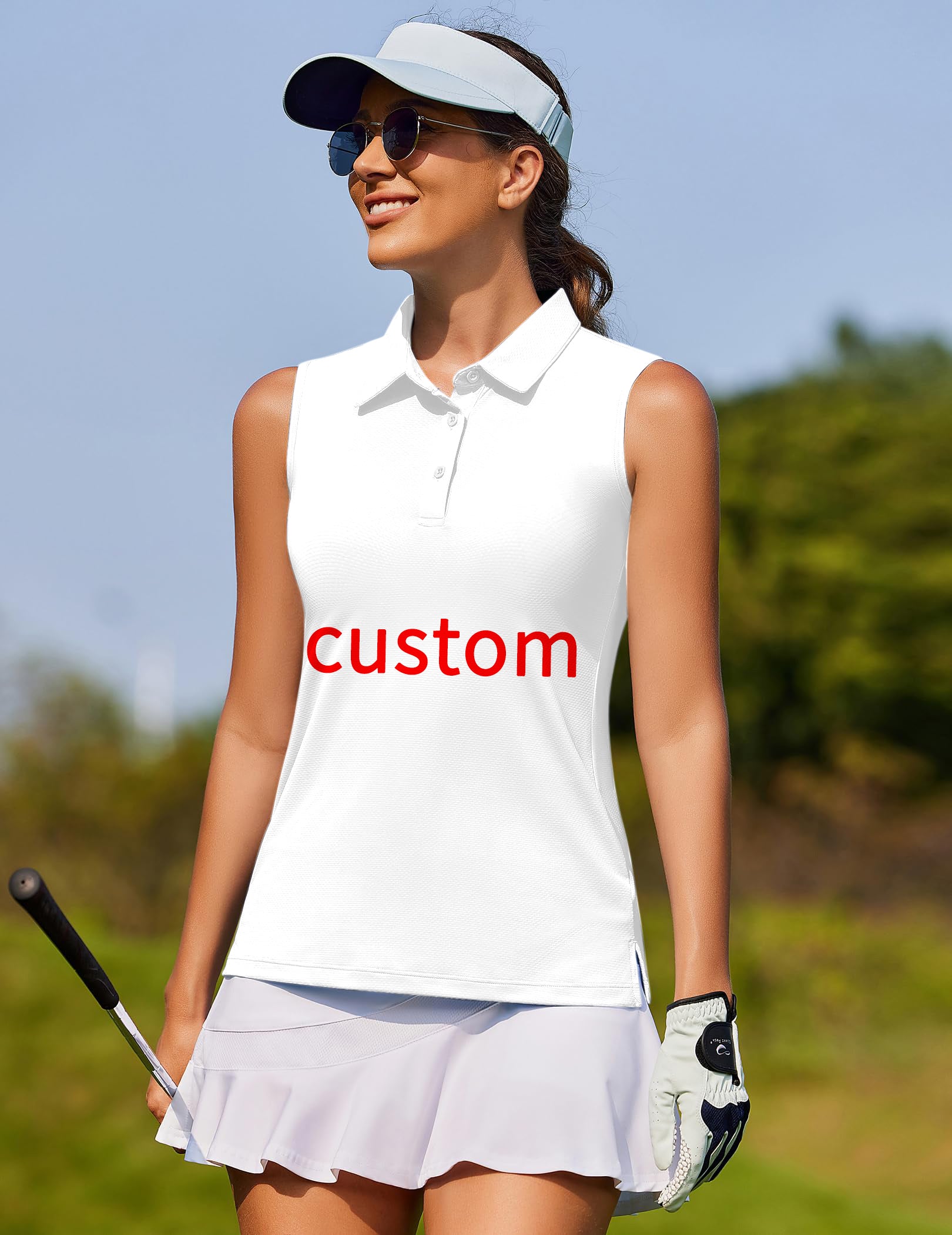 Custom Own Logo Women's golf Sleeveless shirt