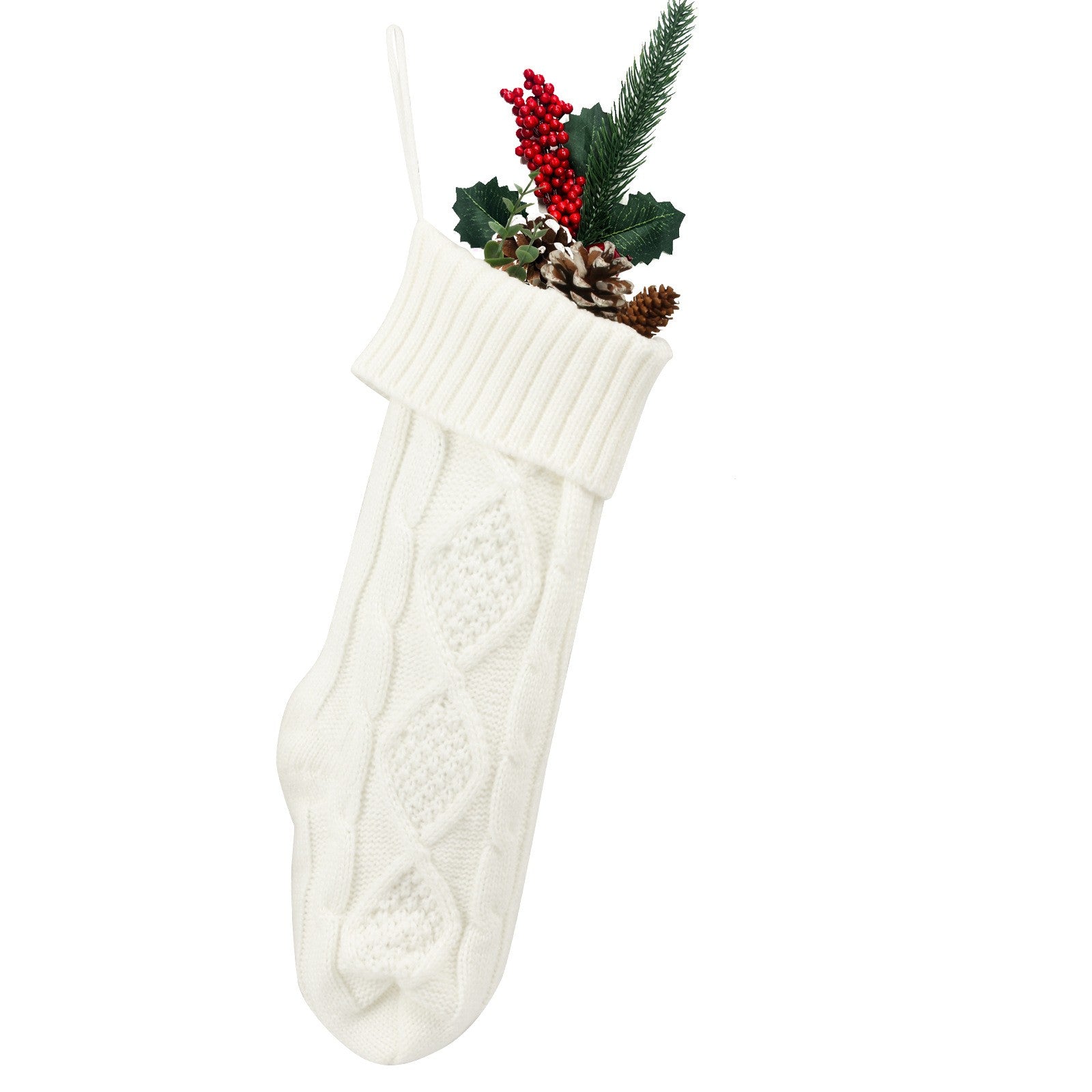 Engraved Leather Christmas Stockings with Name Holiday Gift