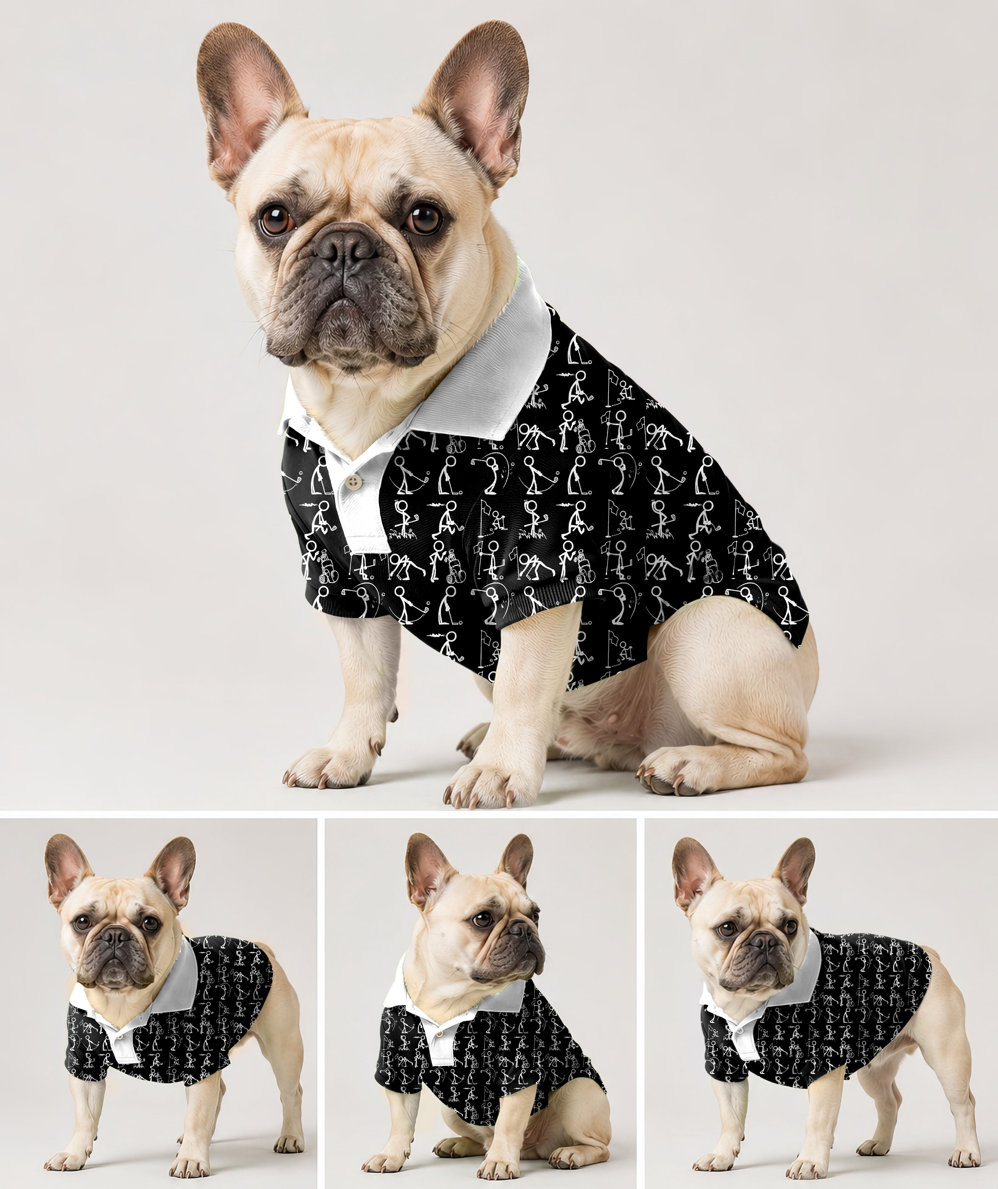 Dog's play golf Polo