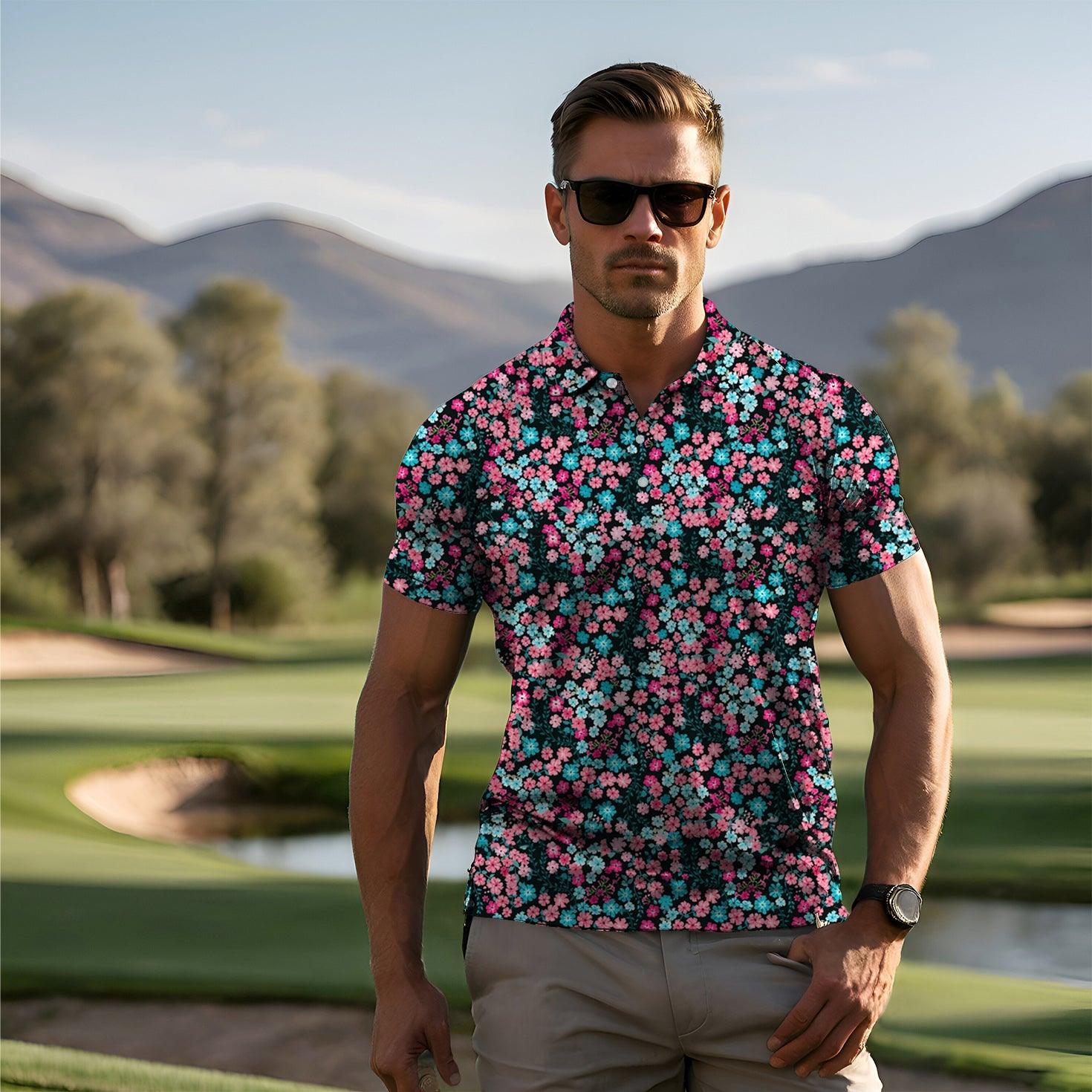 Men's Candy Blossoms golf polo