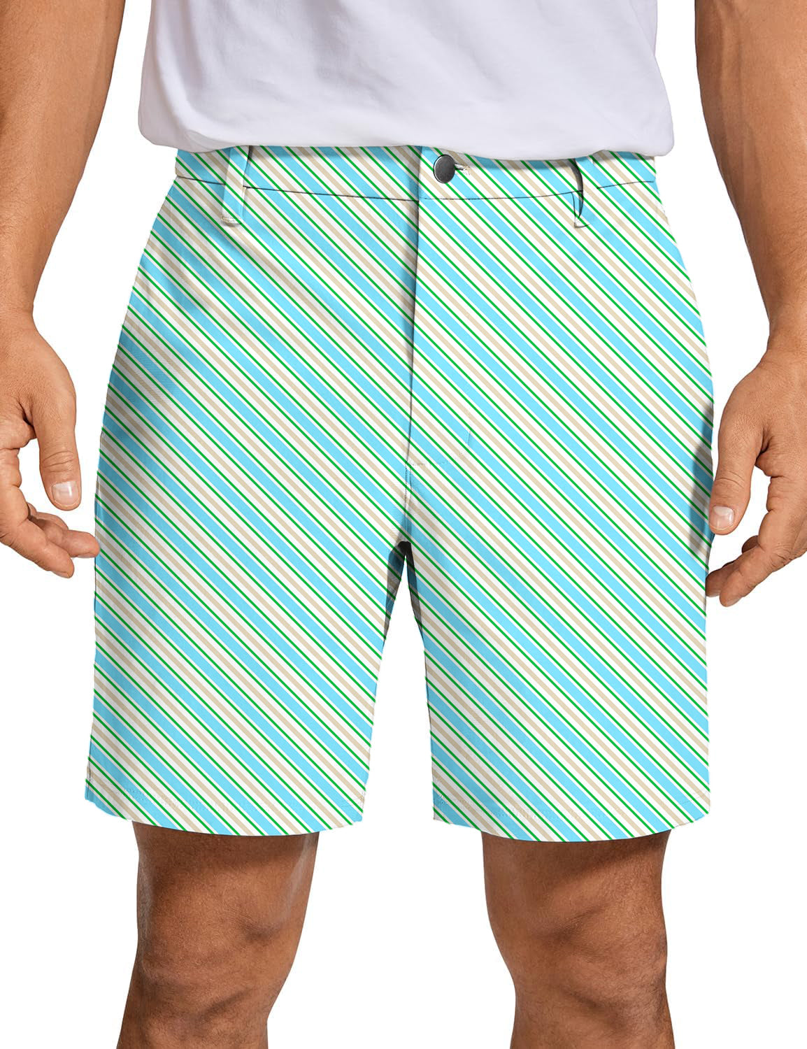 Men's Diagonal stripes Golf Shorts