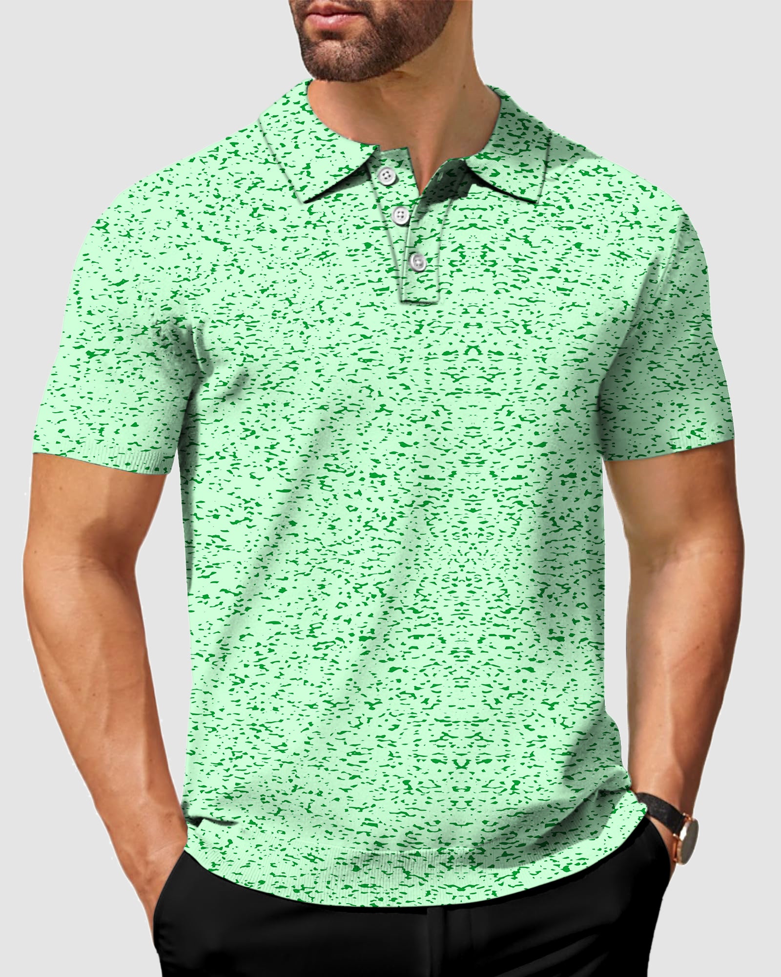 Men's Graffiti Greens golf polo