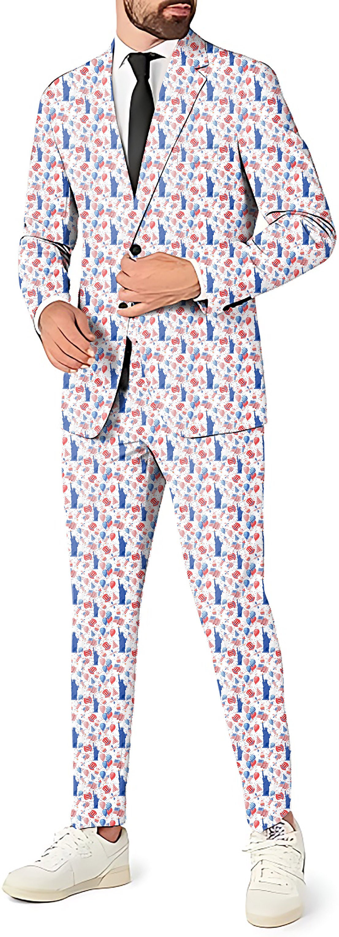 American national symbols Men's Party Costumes-Theme Party 2 or 3pcs Suit set-Blazer Pants & Vest