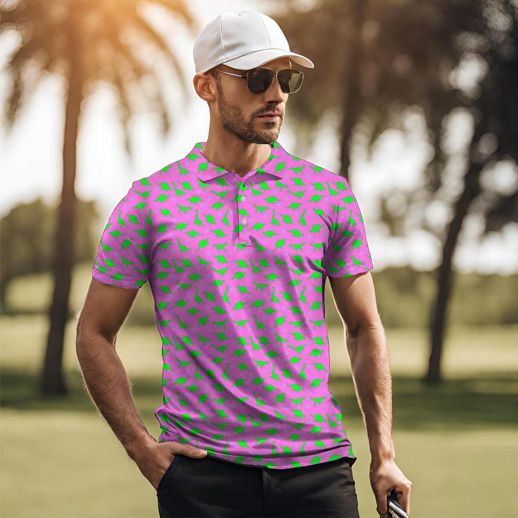 Men's golf polo Pink Land Before Time