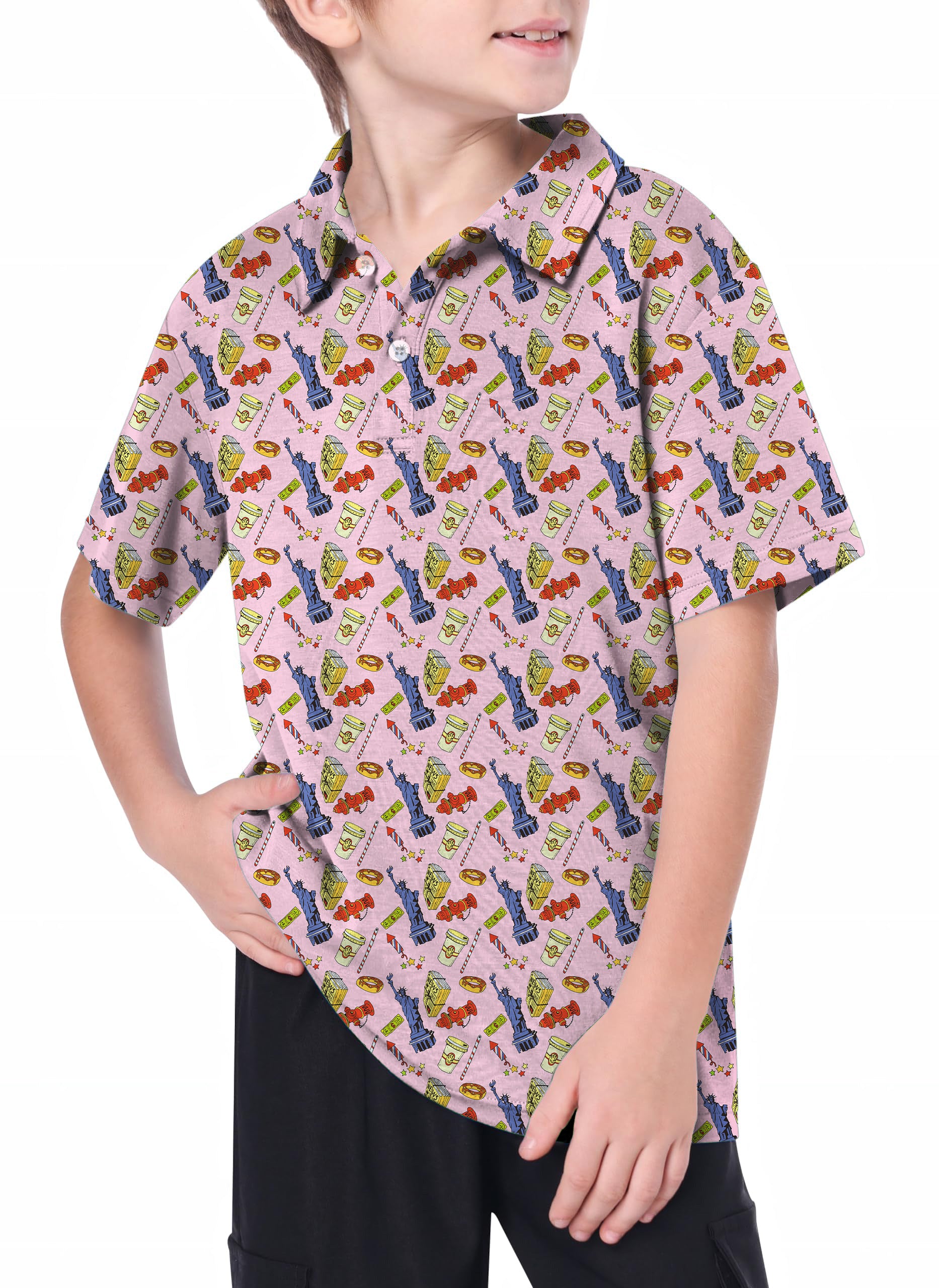 Youth The Statue of Liberty Golf Polo