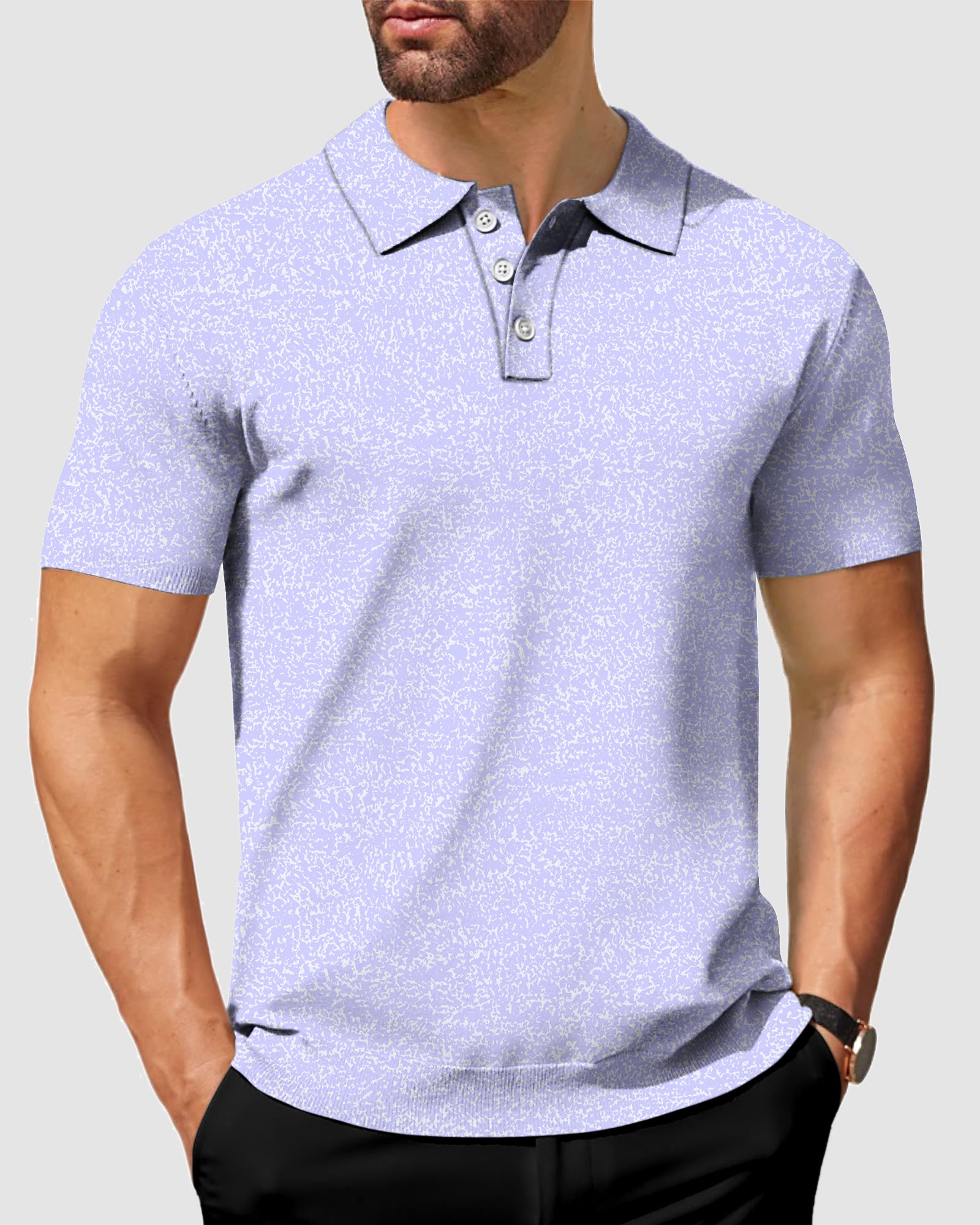 Men's Lavender Links golf polo