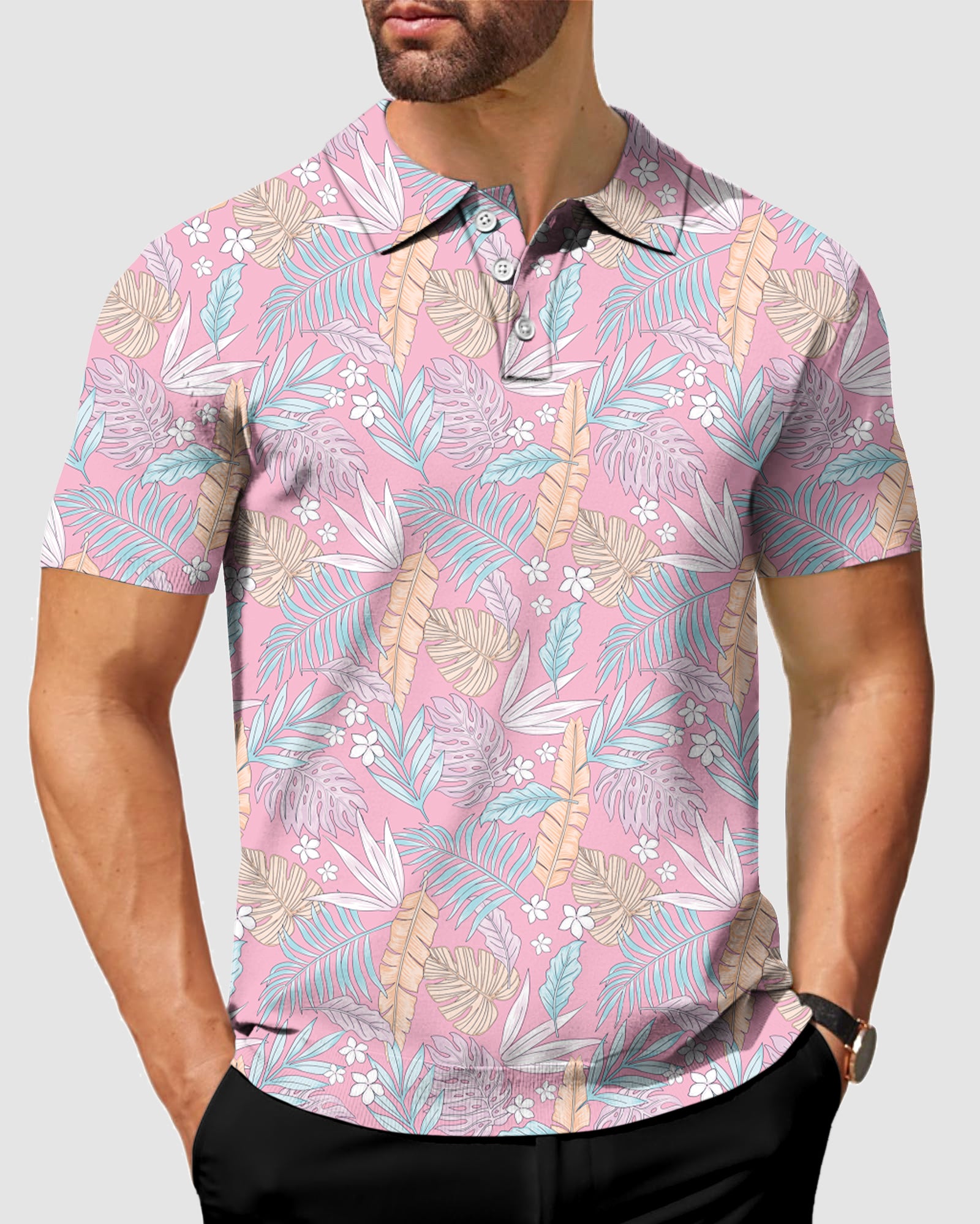 Men's Feathered Paradise Golf Polo