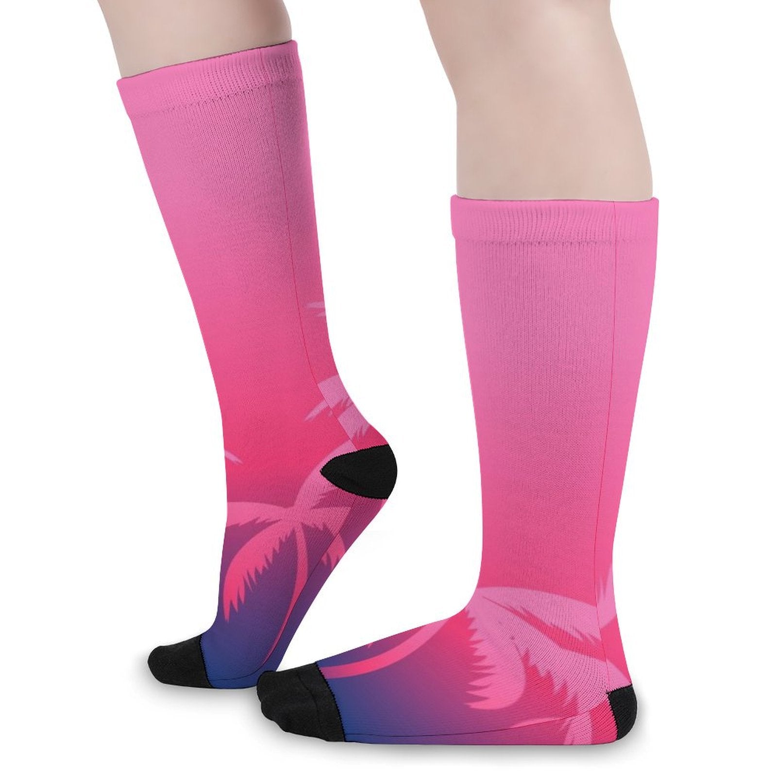 Pink Palm Paradise Prined socks Gifts for Men Women