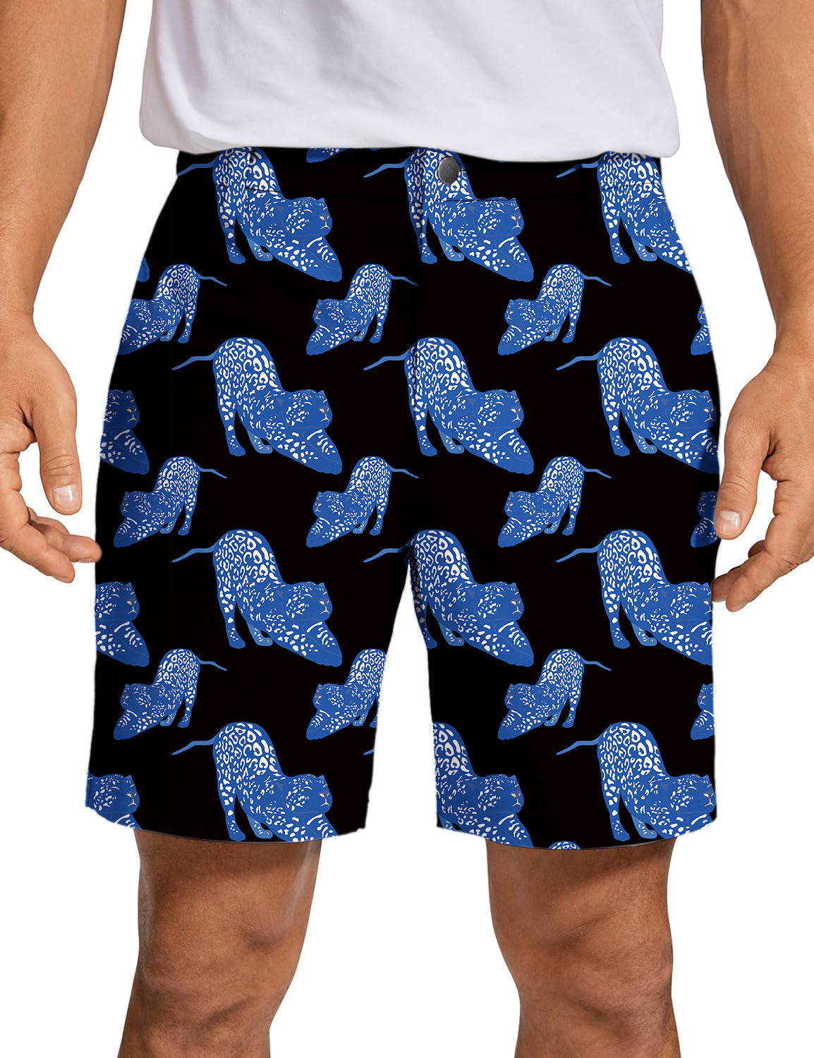 Men's Blue Jaguar Golf Shorts