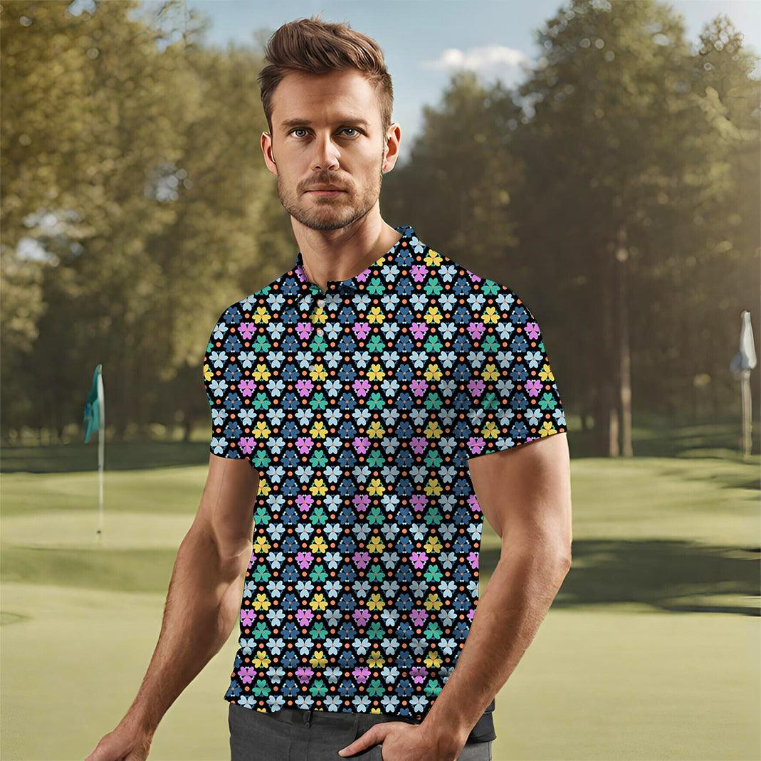 Men's Modern Flowers golf polo