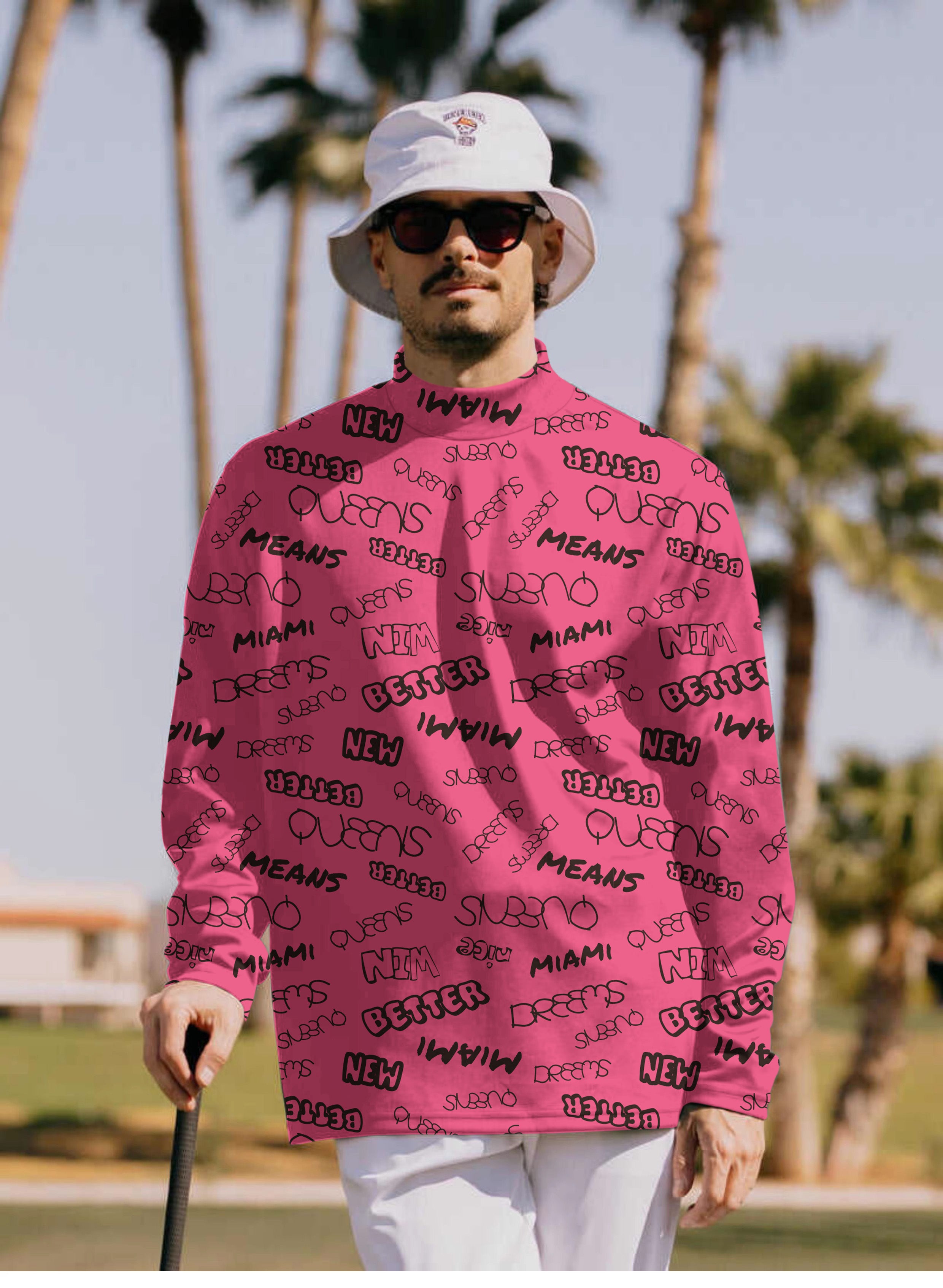 Men's New Better Miami Pullover High neck Long/Short sleeve T-Shirt