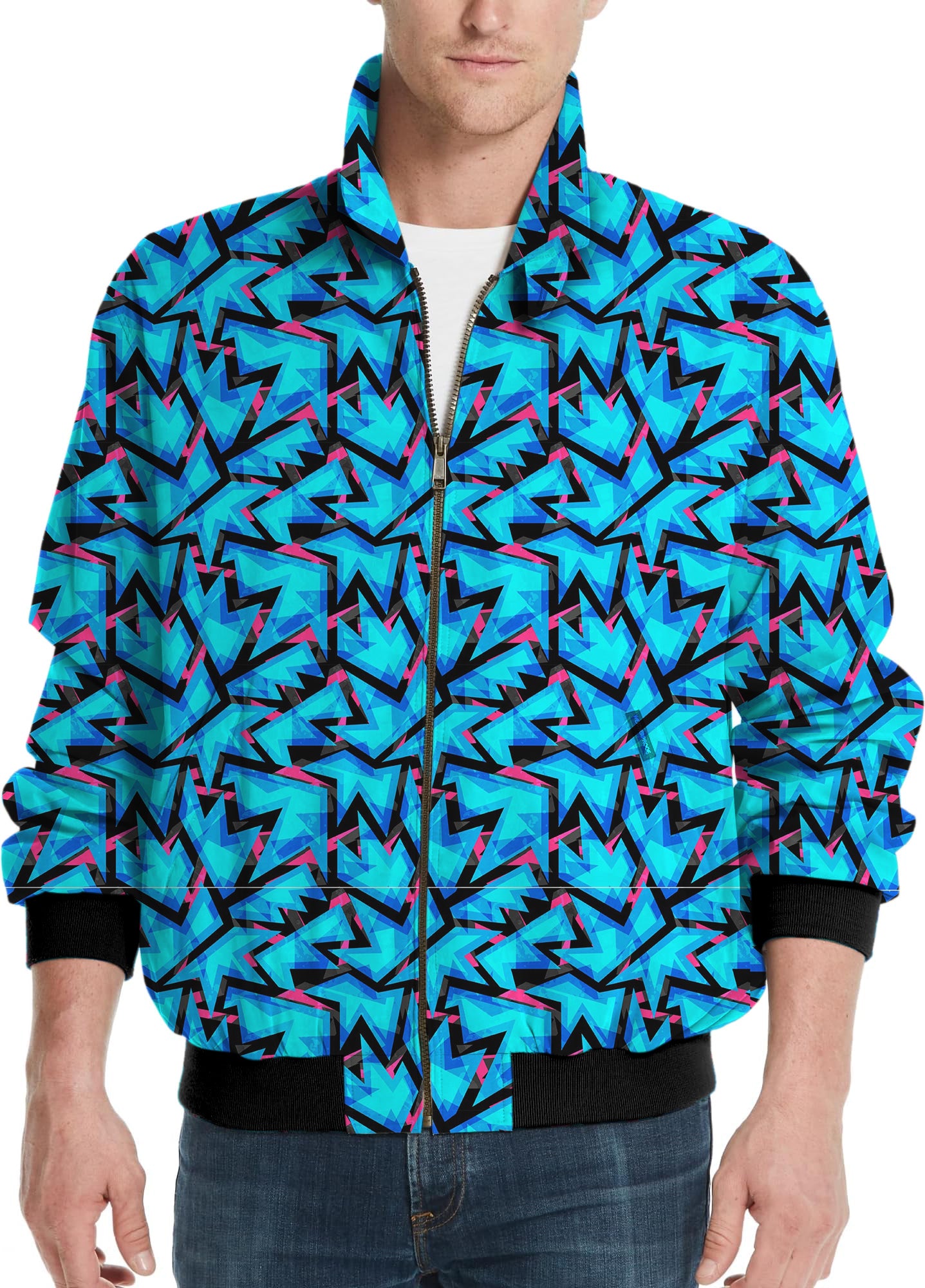 Icey Blues-Men's Golf Windbreaker Light Jacket