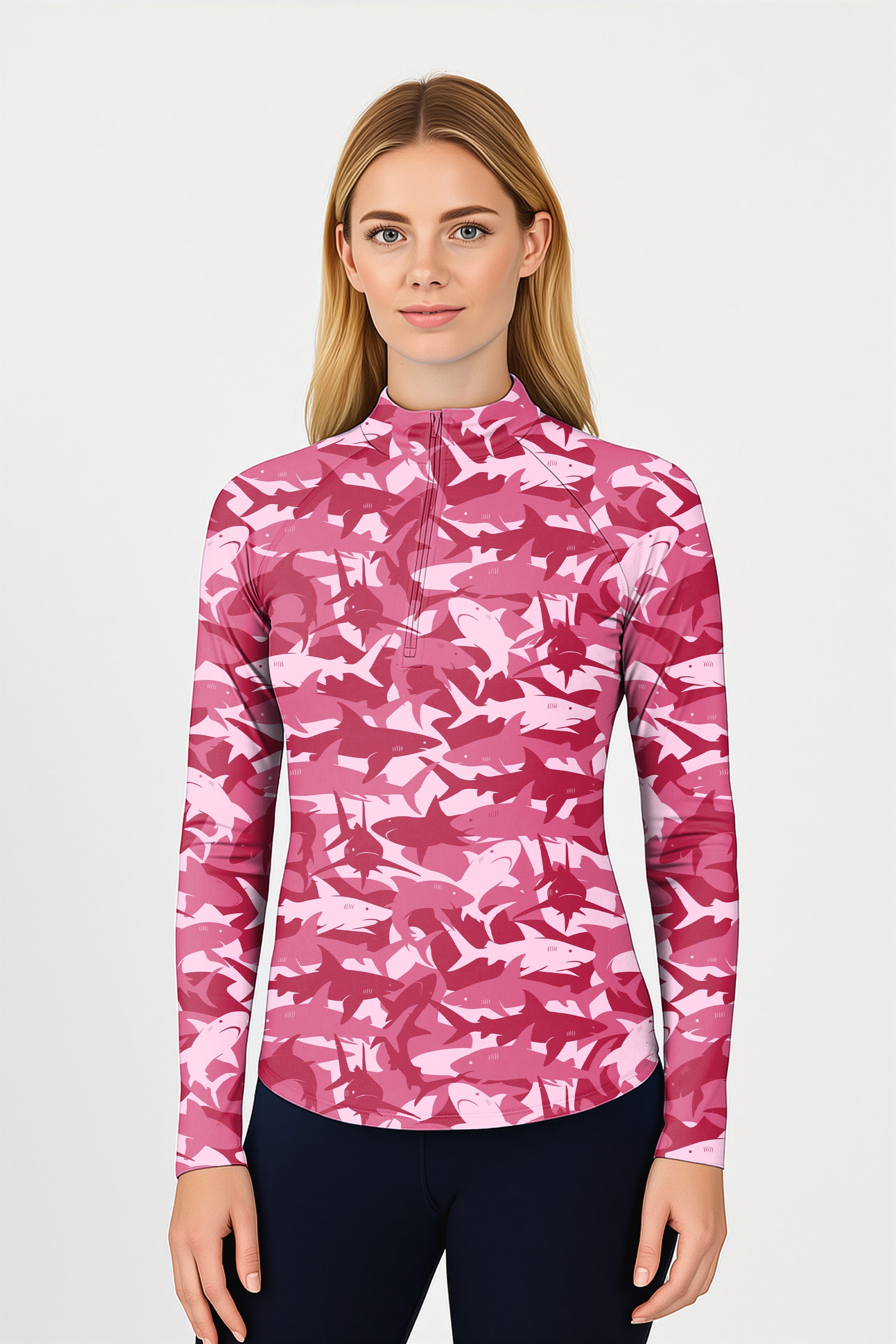 Bait In The Water  Women's Golf Active 3/4 Zip Top