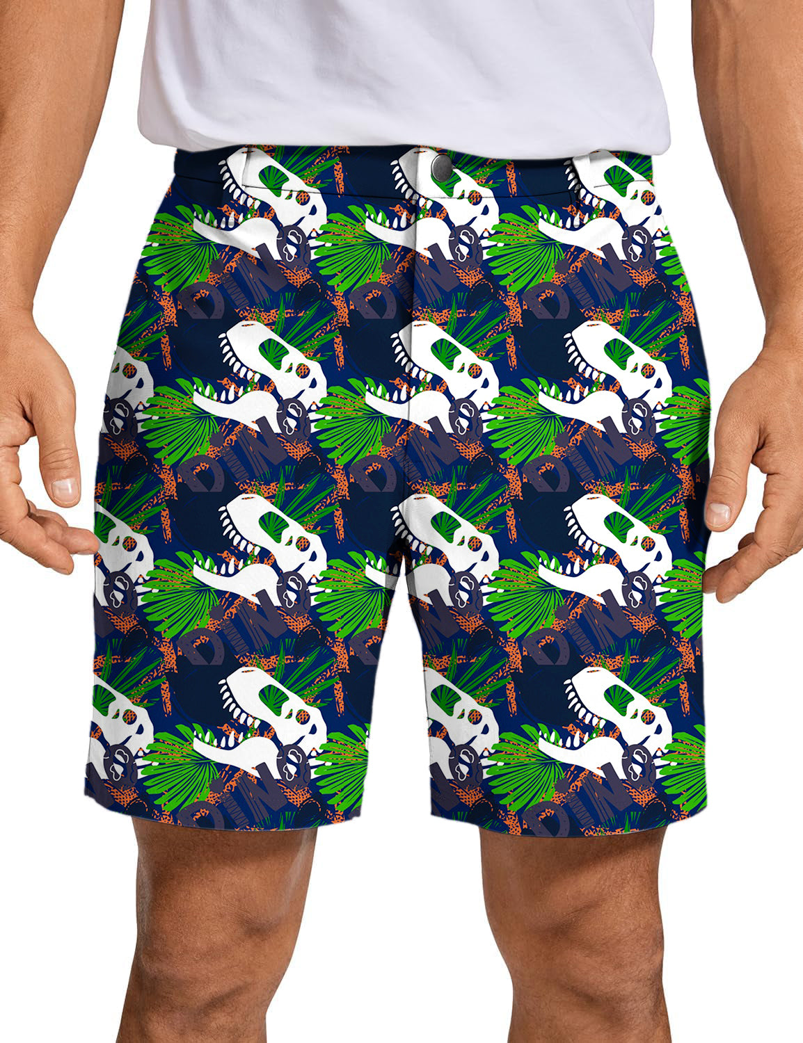 Men's dinosaur fossil Golf Shorts