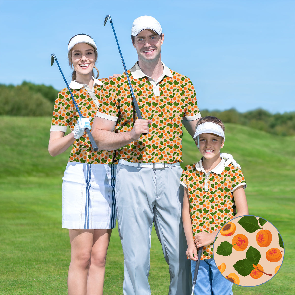 Family Peach leaves set Golf Championship Trophy tournament