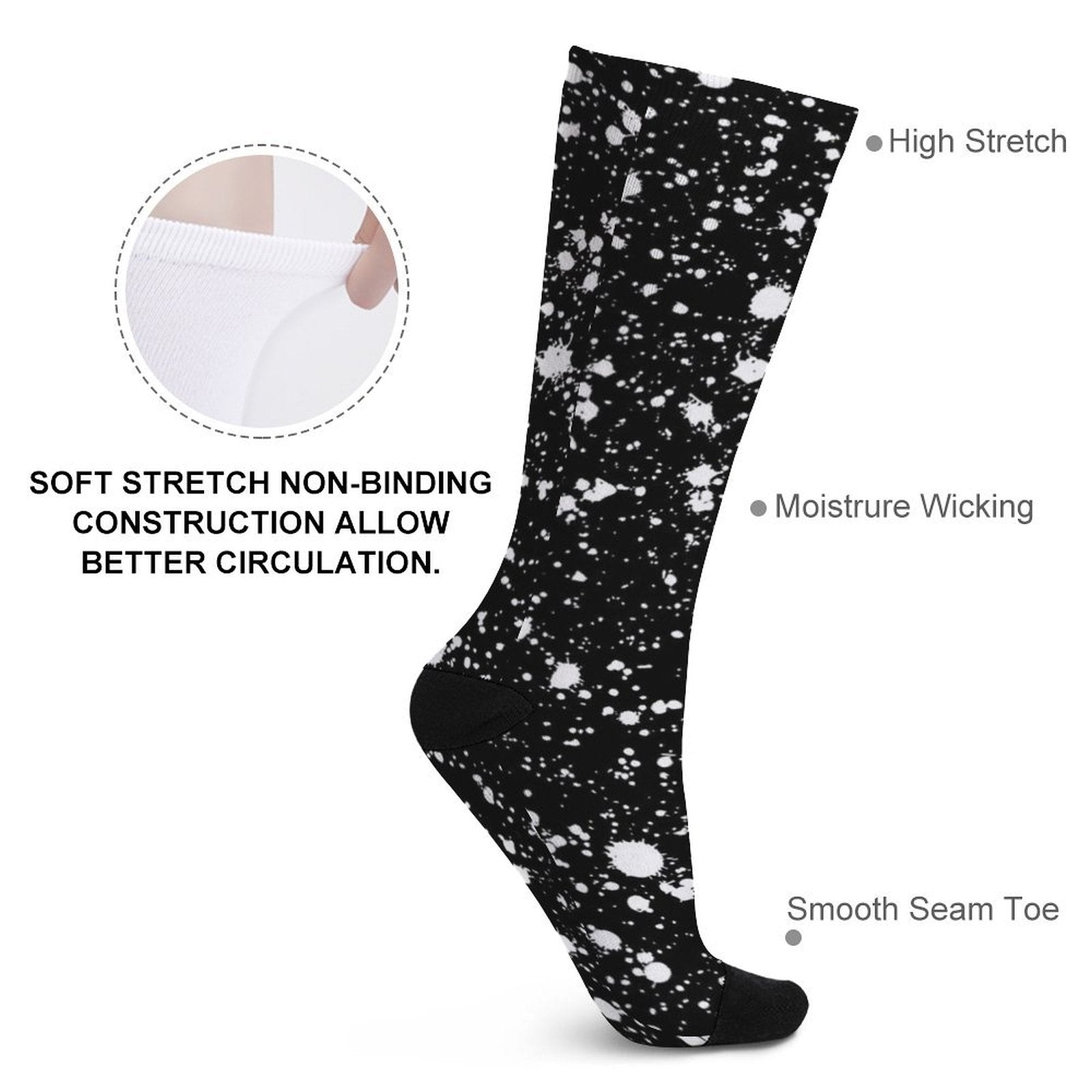 ZEBRA SPLATTER Prined socks Gifts for Men Women