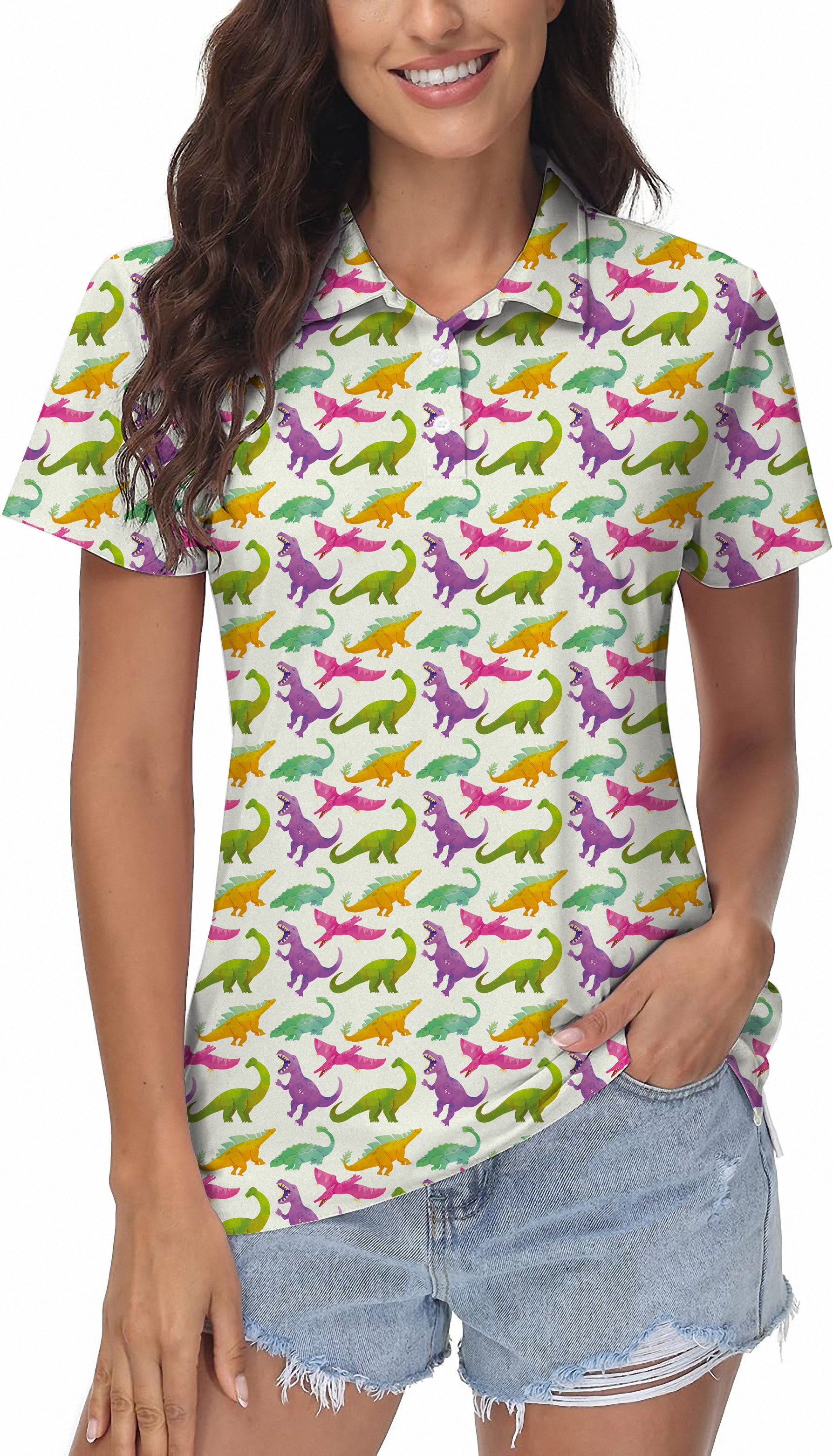 dinosaurs Women's Golf Polo