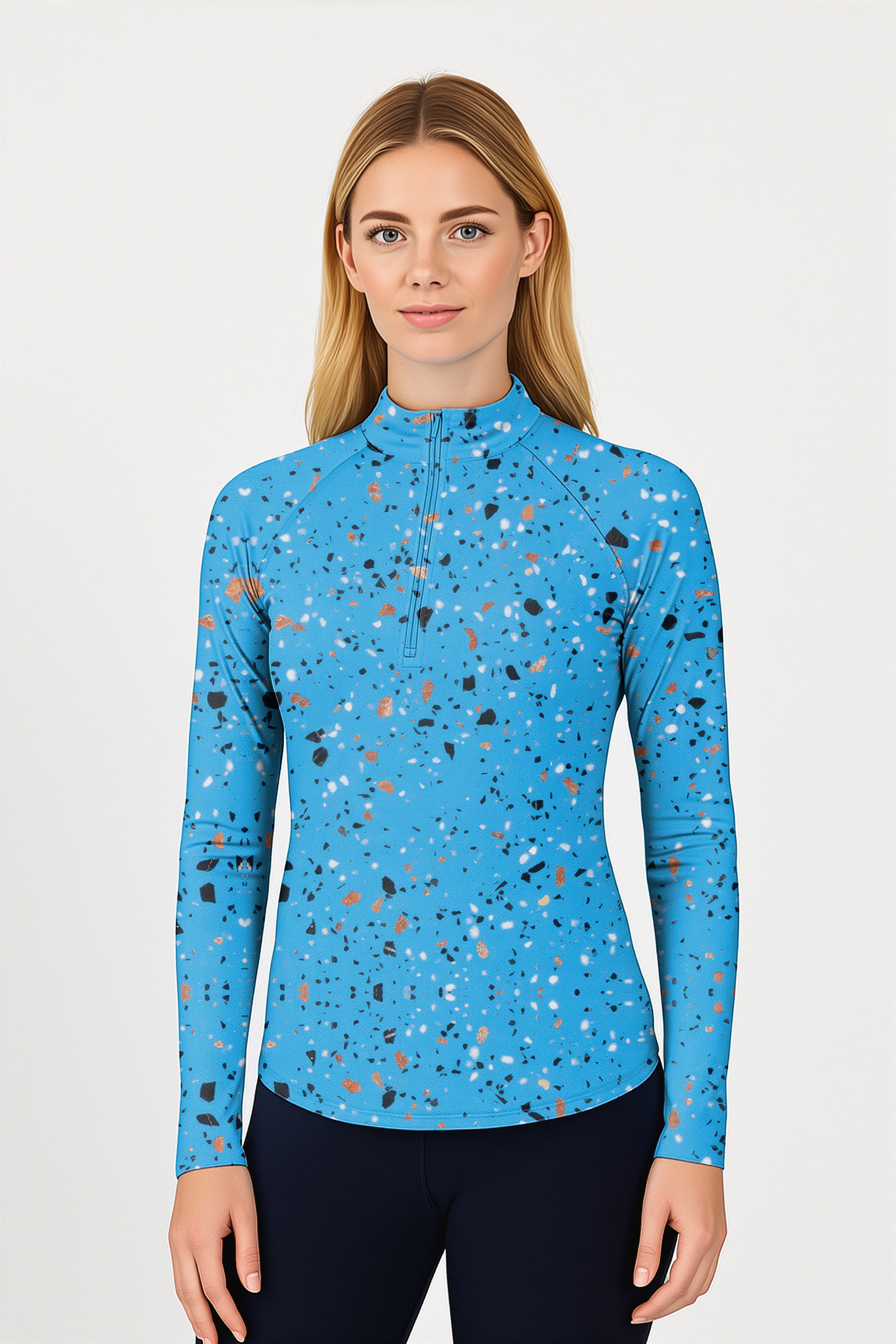 Chip Shot Women's Golf Active 3/4 Zipper Top Long Sleeves